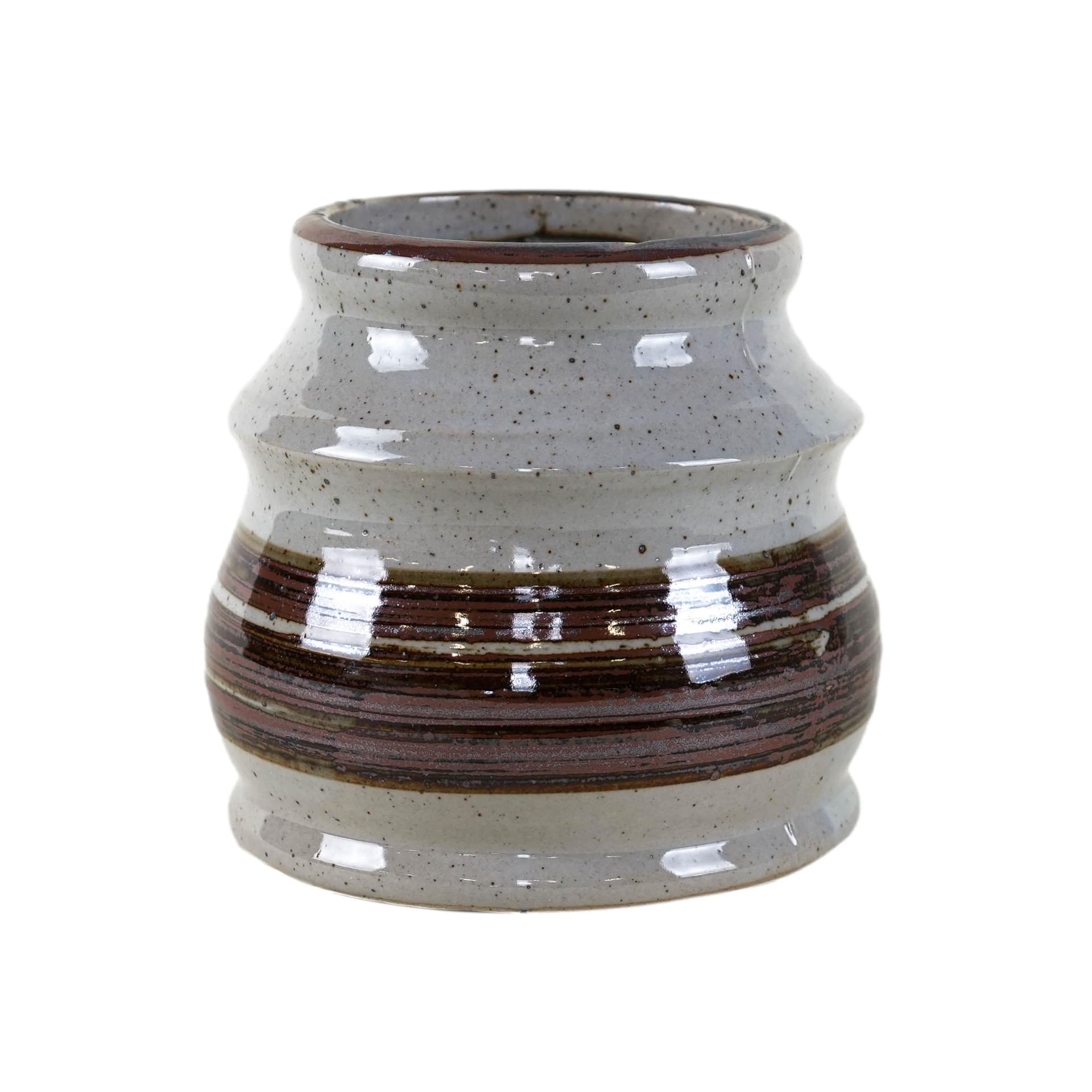 Vase, grey stoneware, Denmark, 1960s.