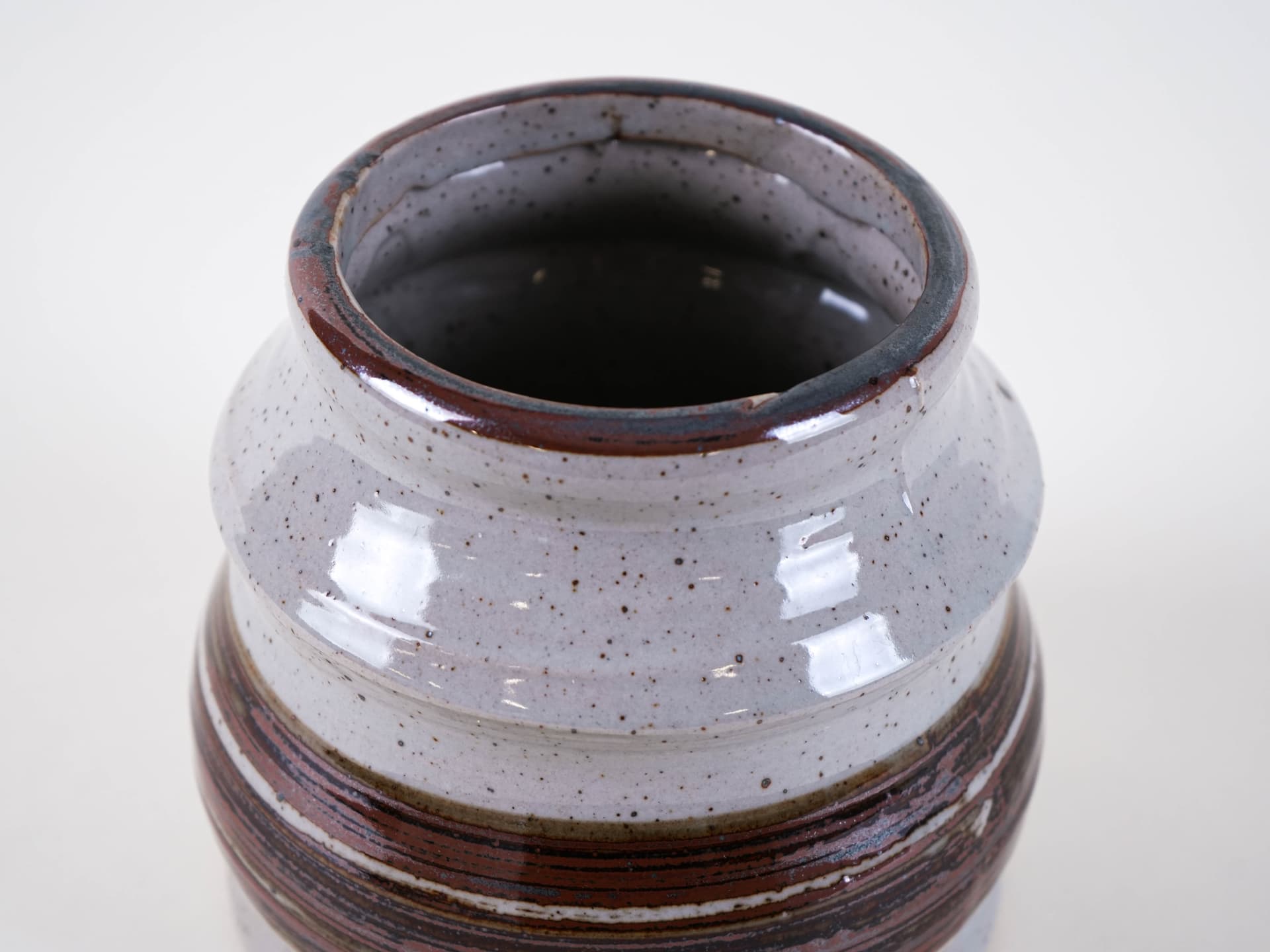 Vase, grey stoneware, Denmark, 1960s. - 313856