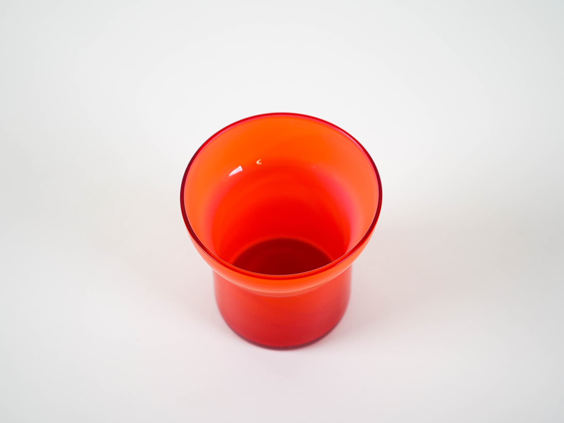 Vase, red glass, Denmark, 1970s. - 313880