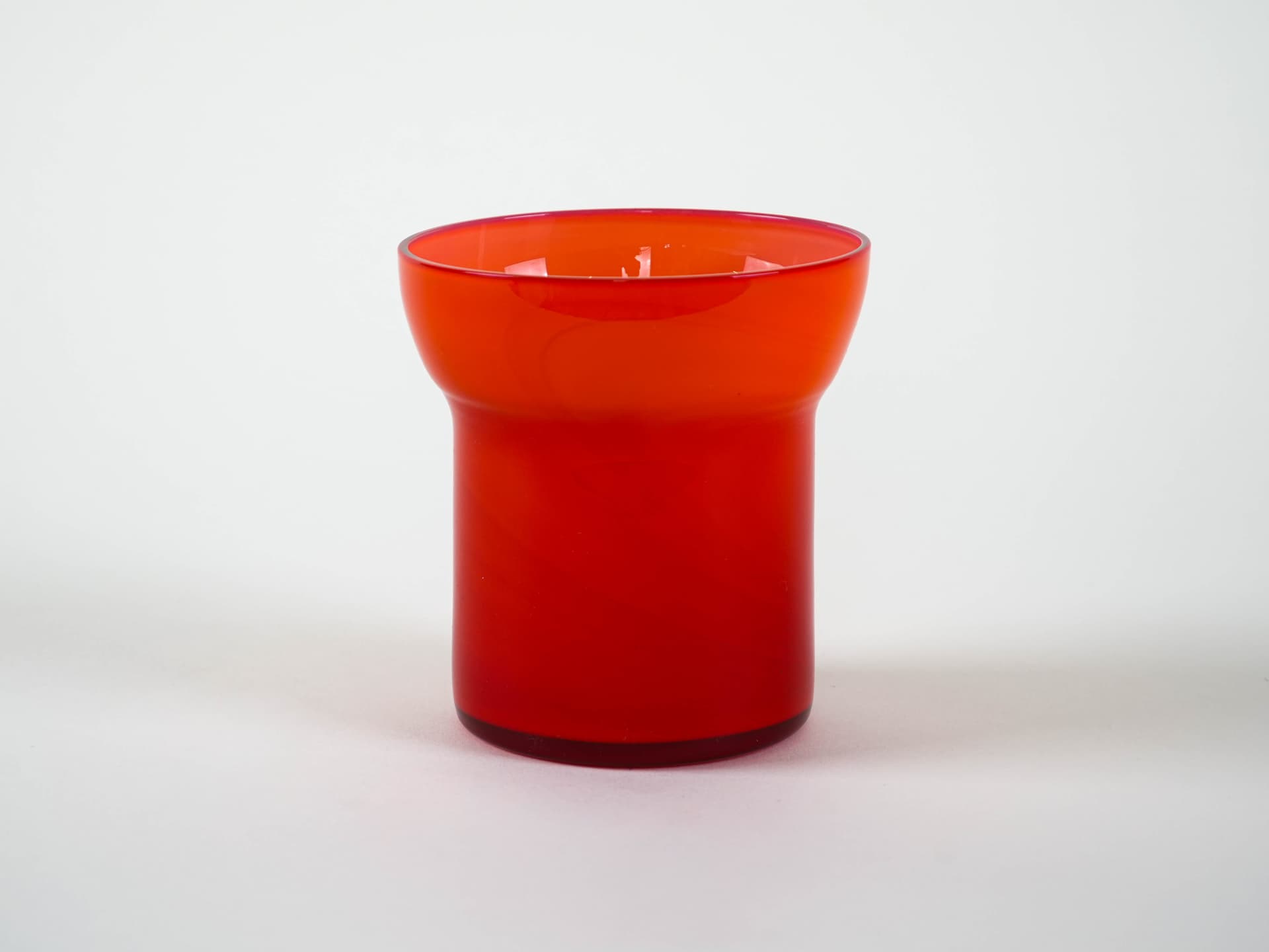 Vase, red glass, Denmark, 1970s. - 313878