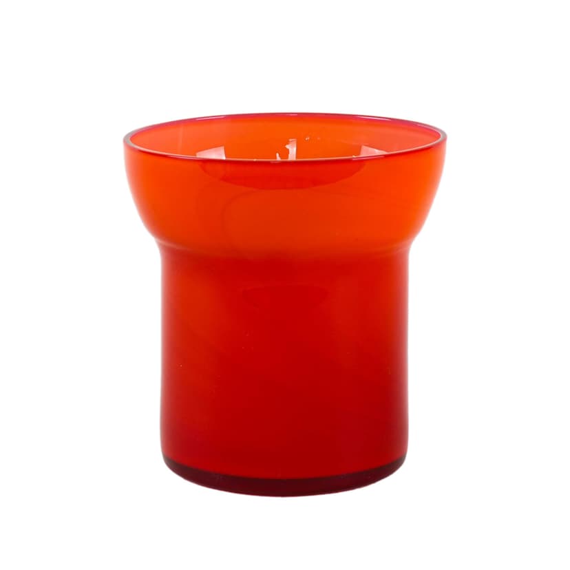 Vase, red glass, Denmark, 1970s.