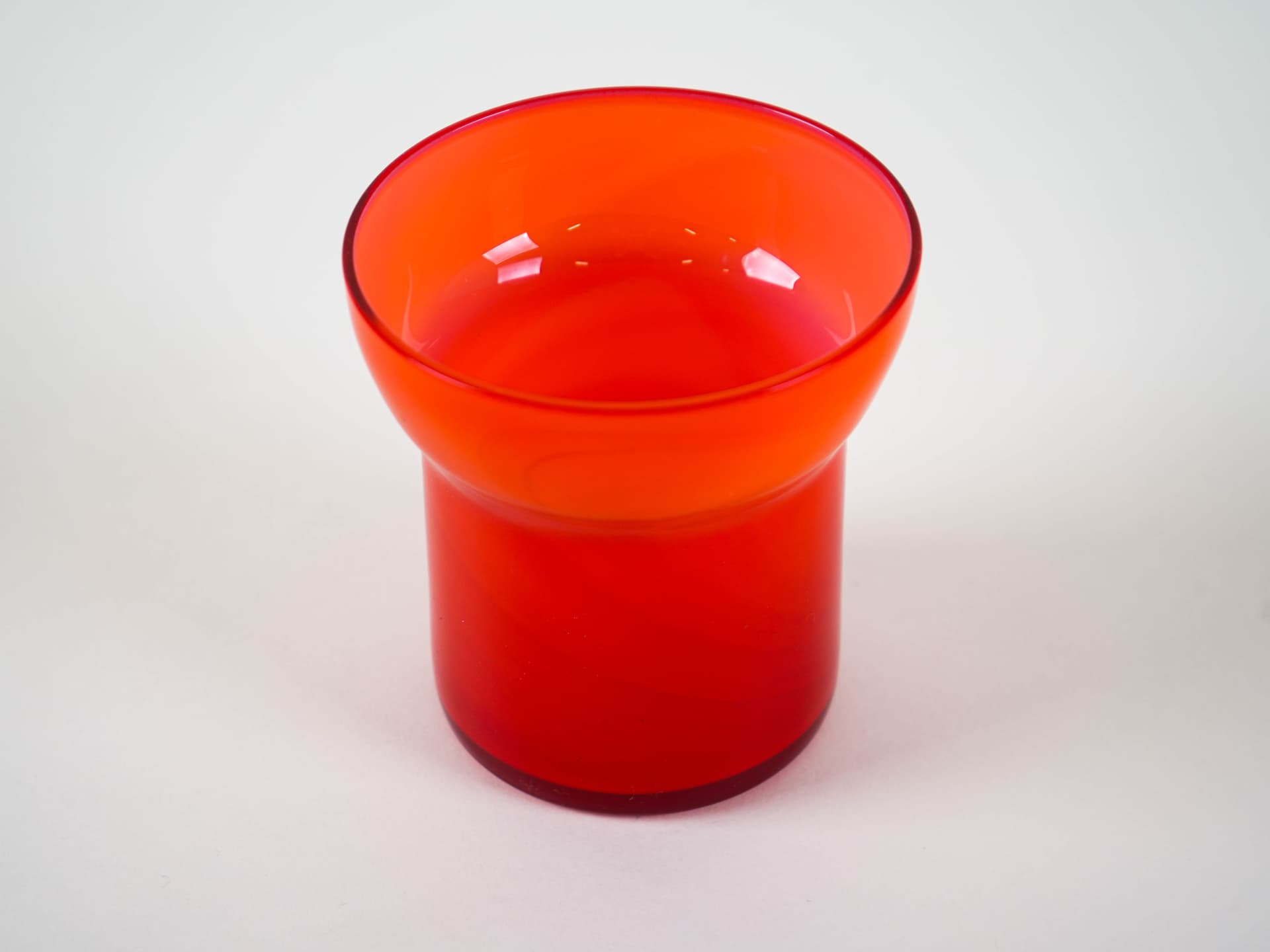 Vase, red glass, Denmark, 1970s. - 313881
