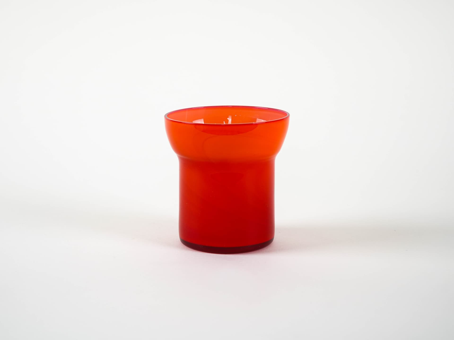 Vase, red glass, Denmark, 1970s. - 313879