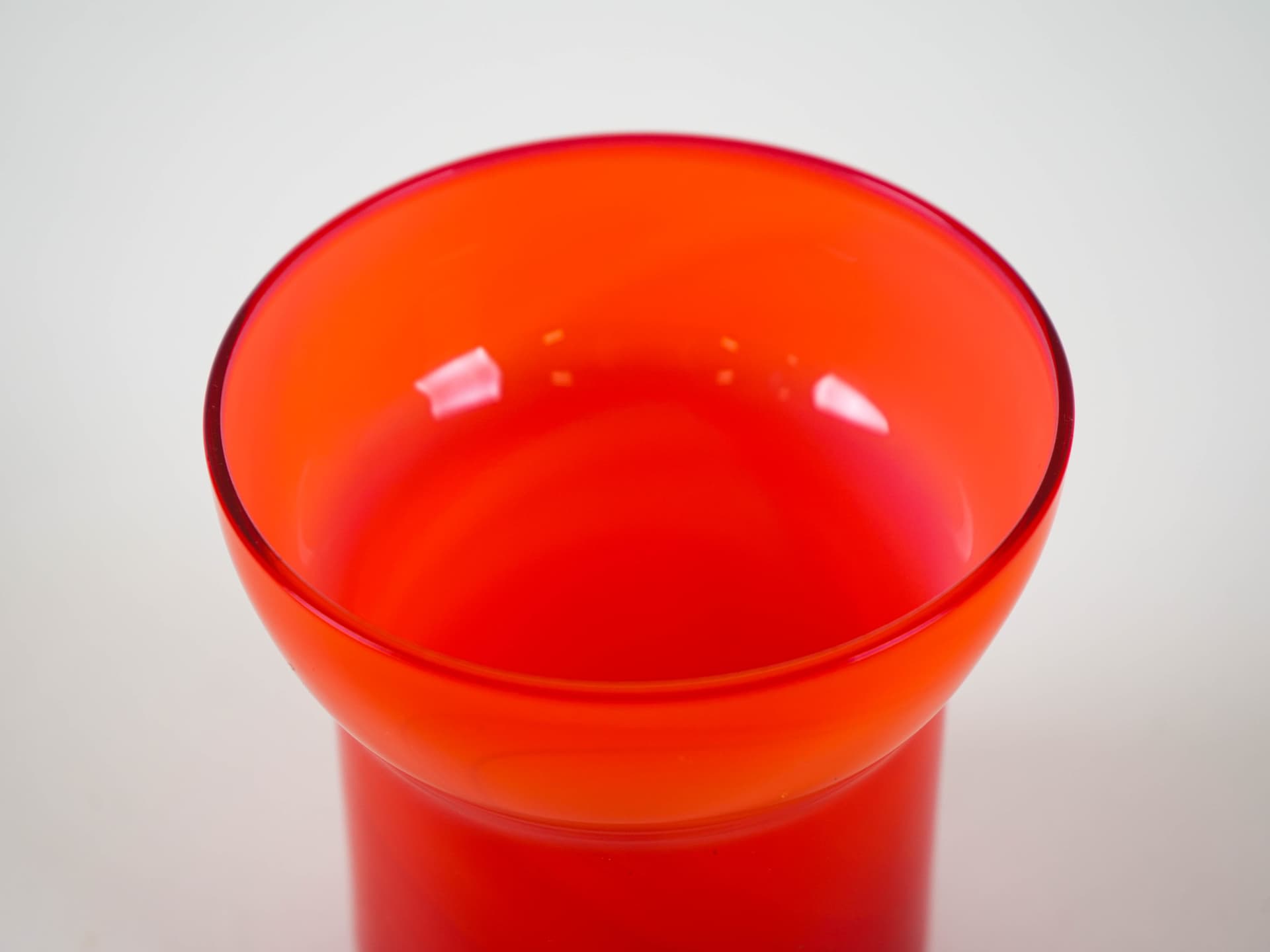 Vase, red glass, Denmark, 1970s. - 313882