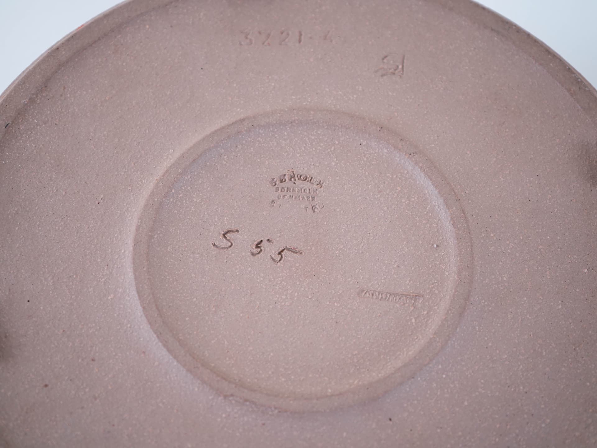 Decorative bowl, brown beige stoneware, Søholm, Denmark, 1970s. - 313902