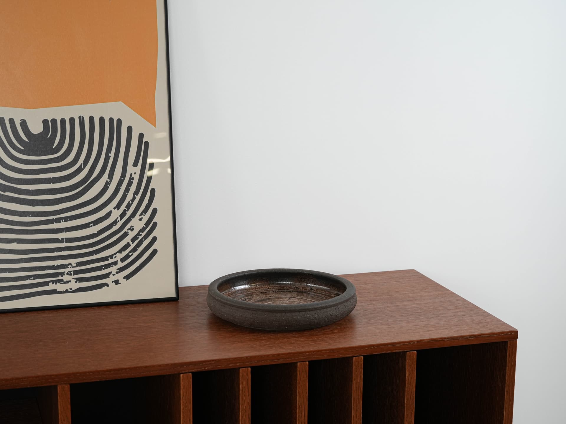 Bowl, brown ceramic, Lehmann, Denmark, 1960s. - 313906