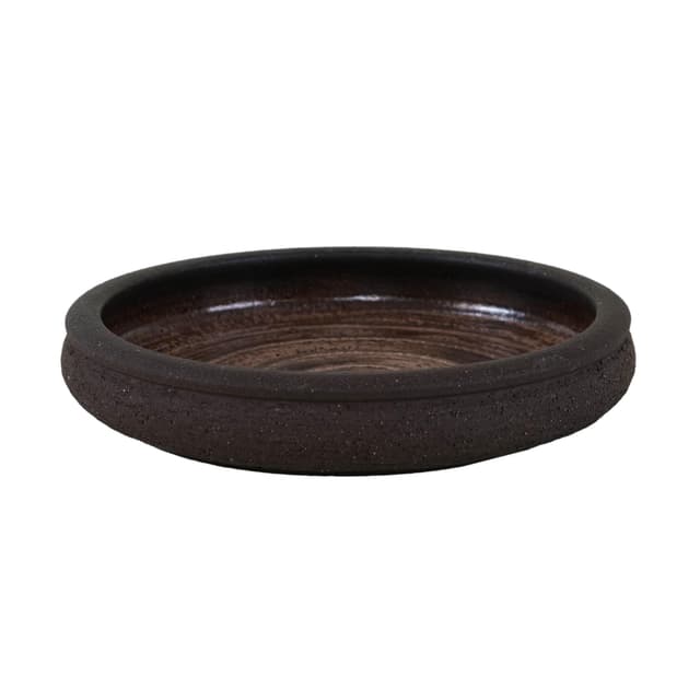 Bowl, brown ceramic, Lehmann, Denmark, 1960s. - DIMENSION