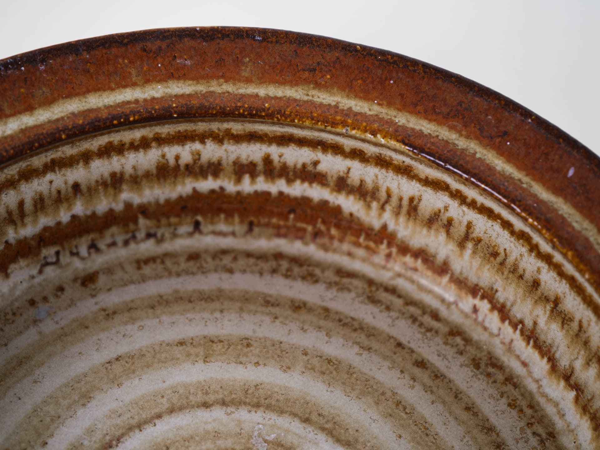 Bowl, brown beige honey, ceramics, Søholm, Denmark, 1970s. - 313917