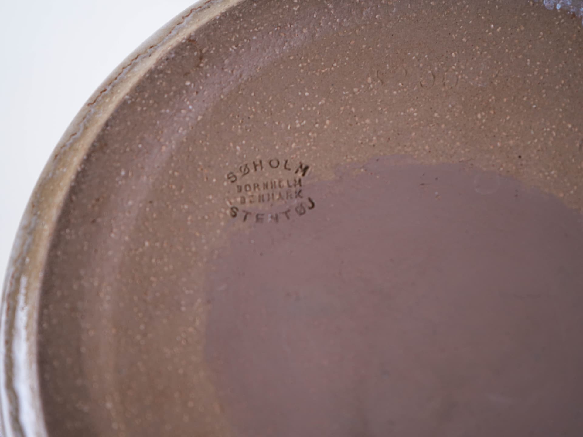 Bowl, brown beige honey, ceramics, Søholm, Denmark, 1970s. - 313915