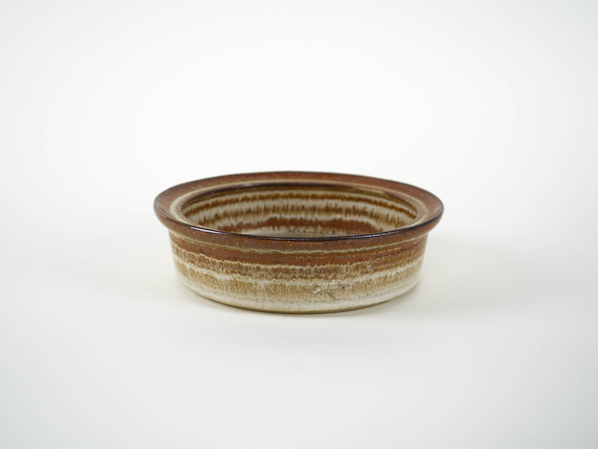 Bowl, brown beige honey, ceramics, Søholm, Denmark, 1970s. - 313912