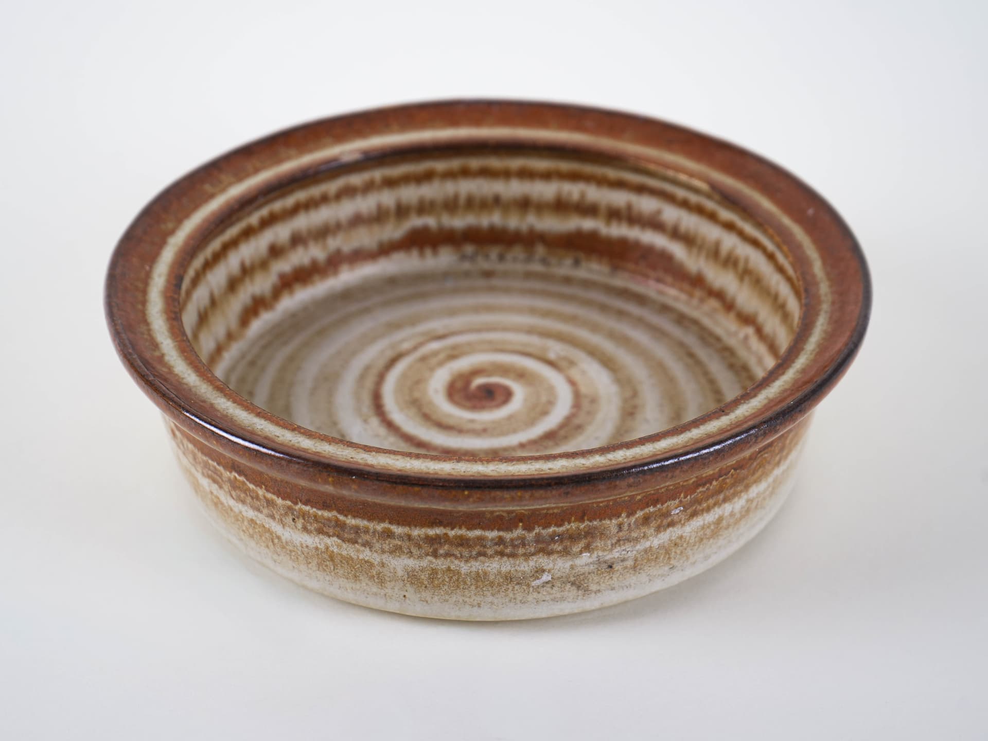 Bowl, brown beige honey, ceramics, Søholm, Denmark, 1970s. - 313916