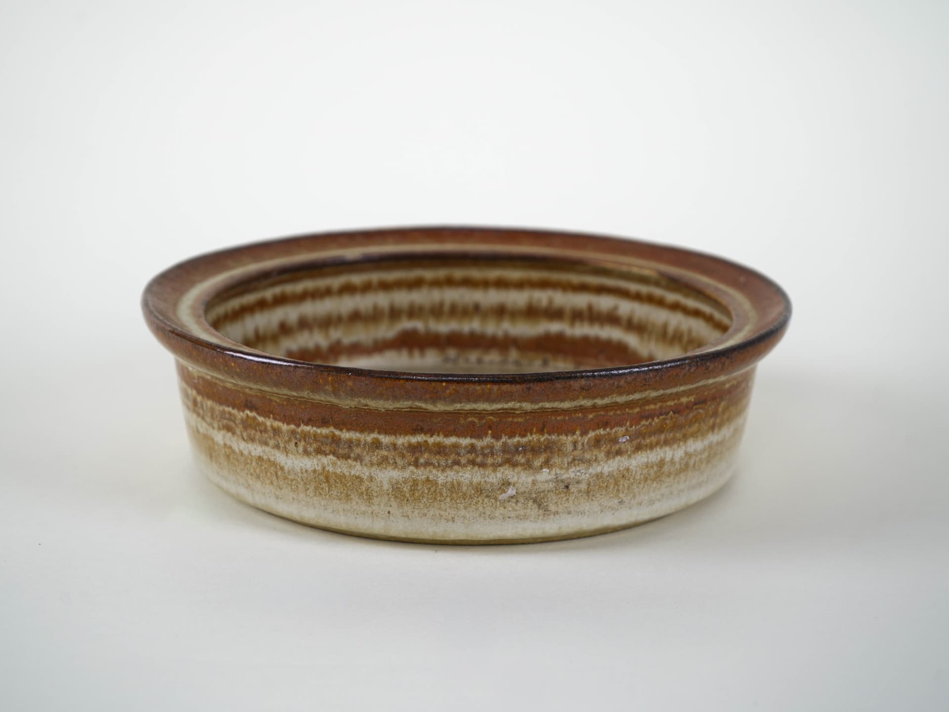 Bowl, brown beige honey, ceramics, Søholm, Denmark, 1970s. - 313914