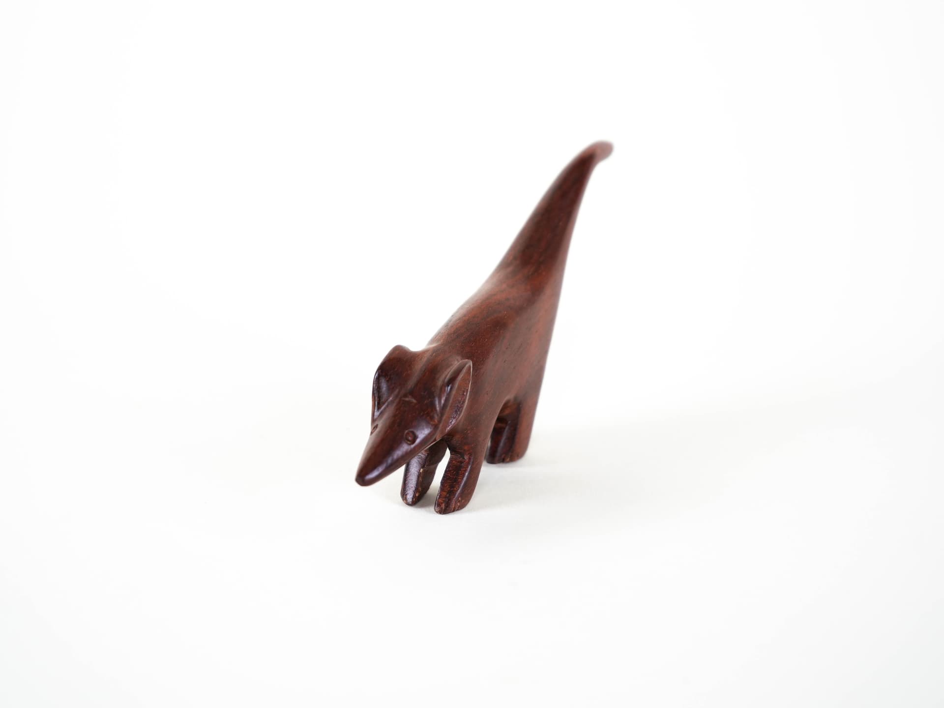 Animal figurine, brown teak, Denmark, 1970s. - 313944