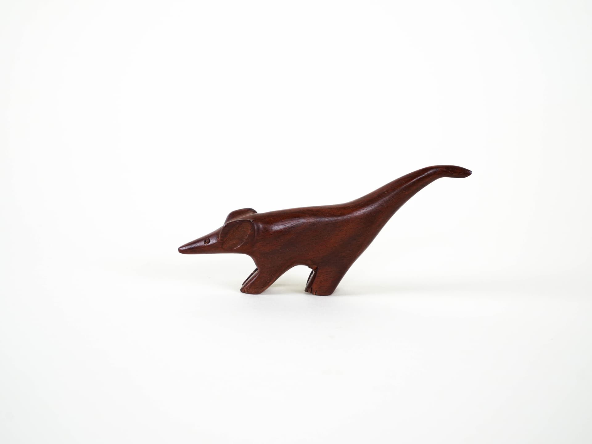 Animal figurine, brown teak, Denmark, 1970s. - 313945