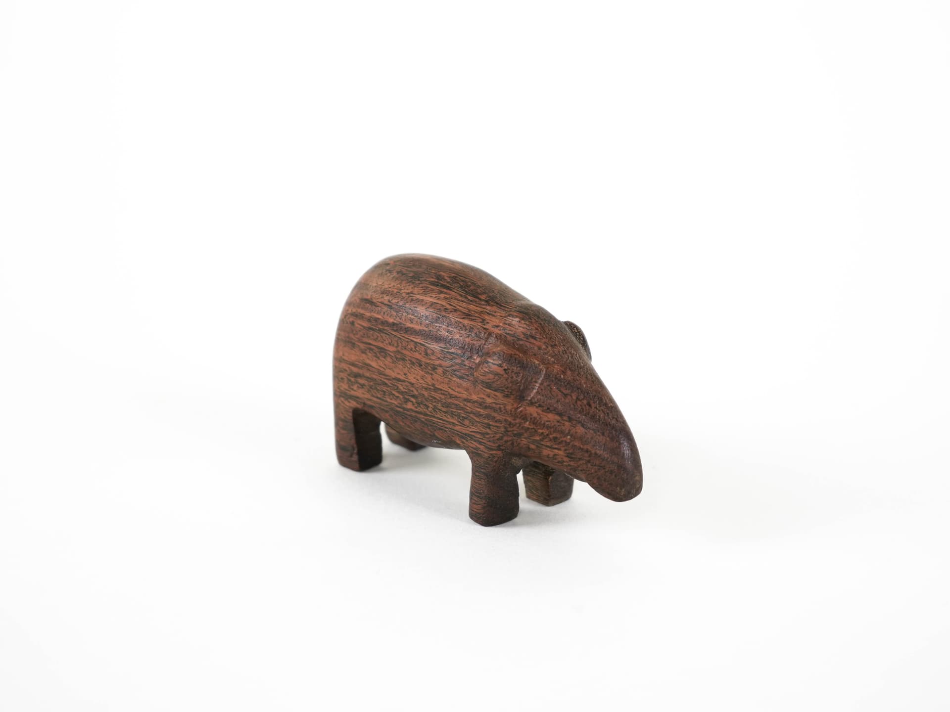 Animal figurine, brown, wood, Denmark, 1970s. - 313954
