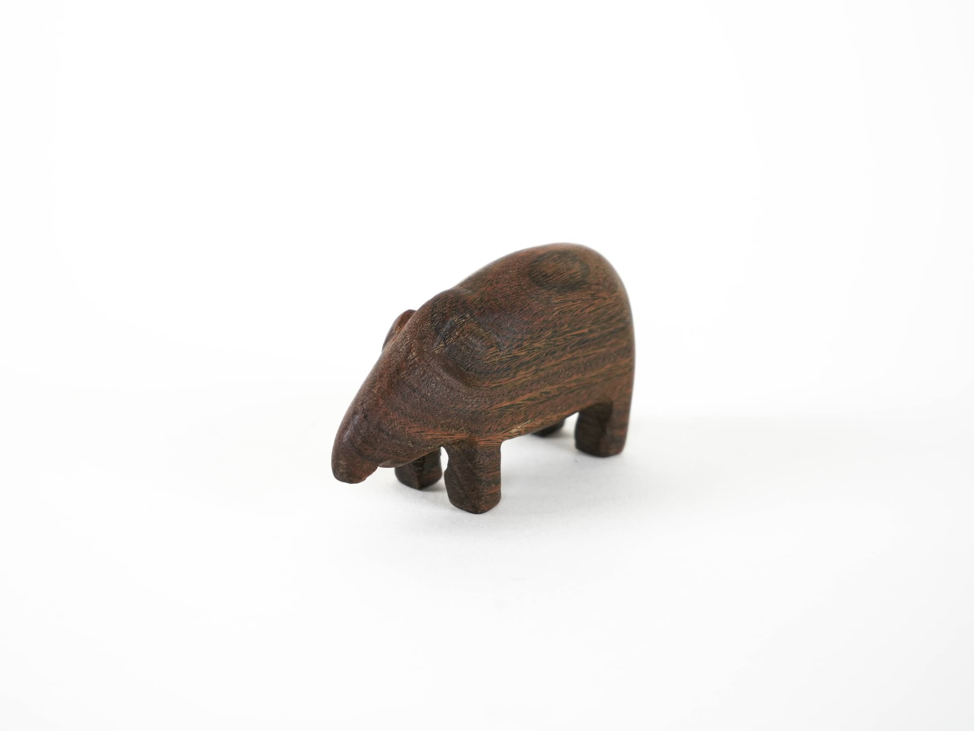 Animal figurine, brown, wood, Denmark, 1970s. - 313952