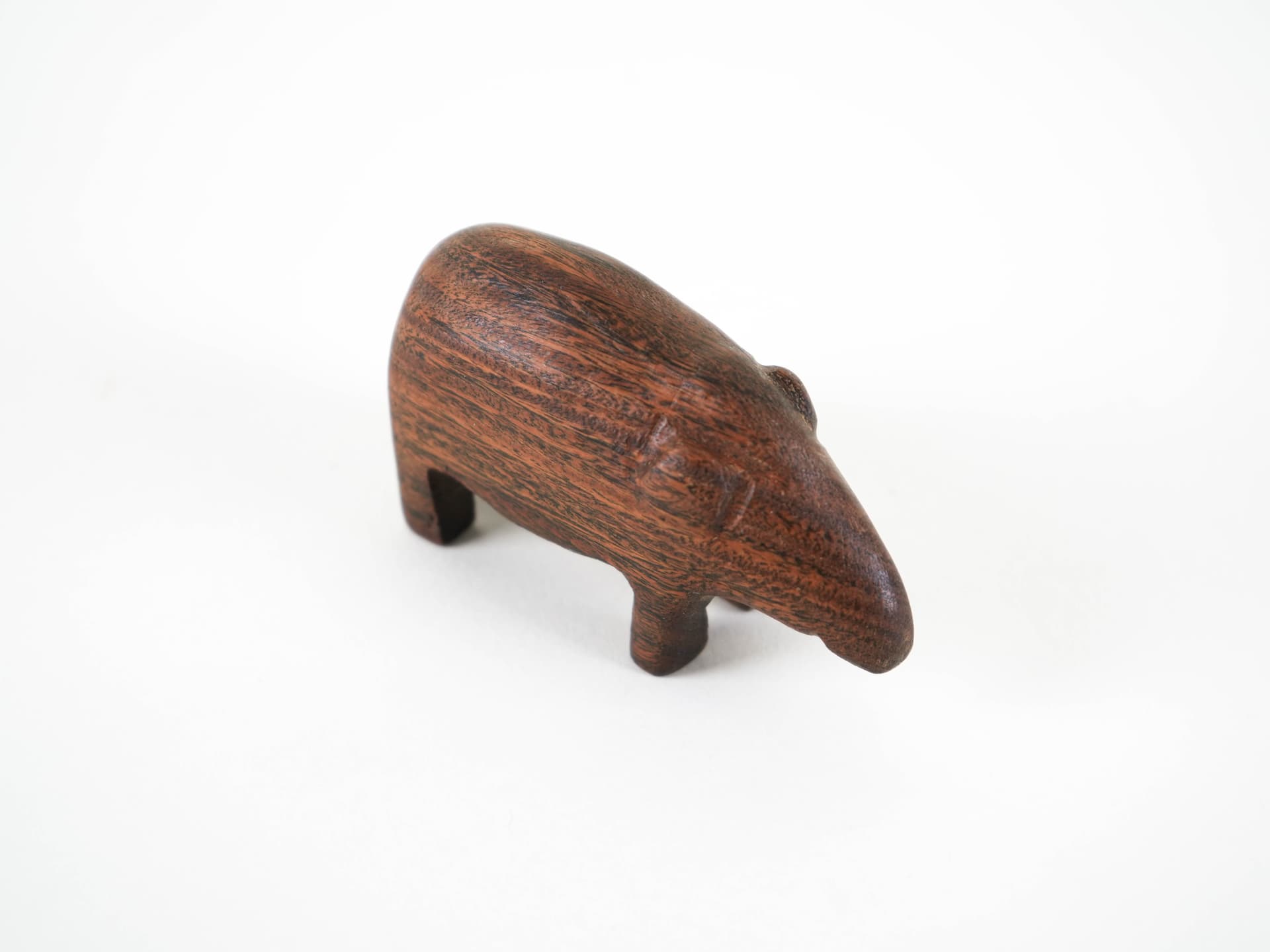 Animal figurine, brown, wood, Denmark, 1970s. - 313953