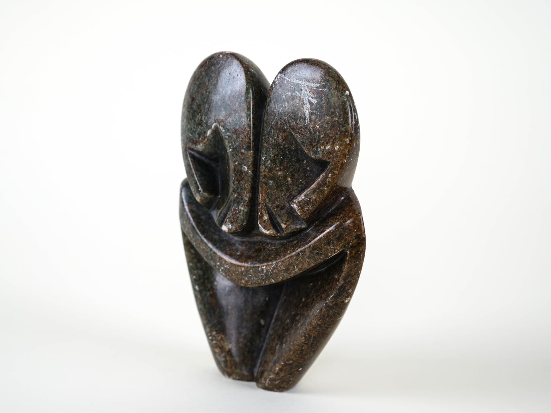 Abstract sculpture, multicolor stone, Denmark, 1980s. - 313957