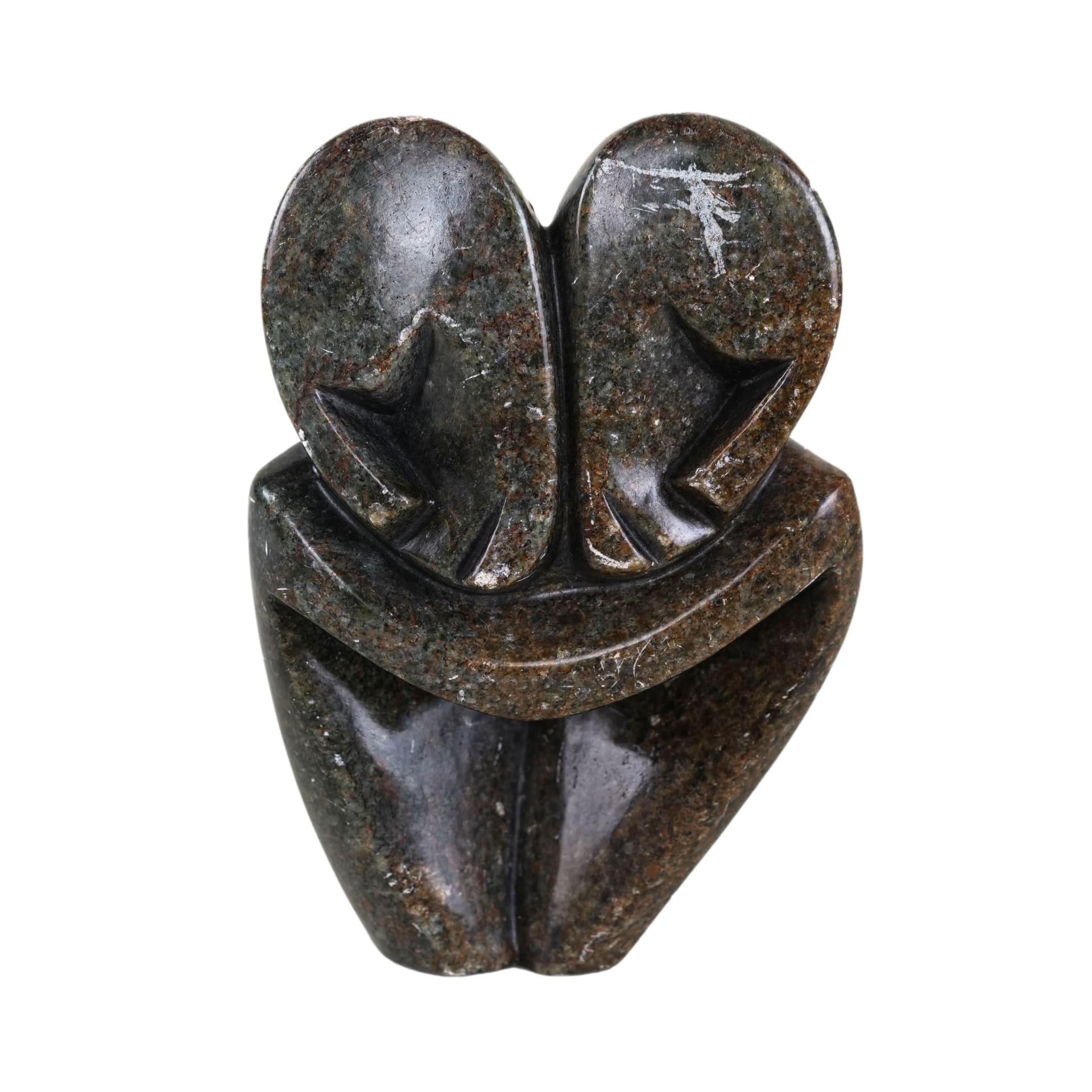 Abstract sculpture, multicolor stone, Denmark, 1980s.