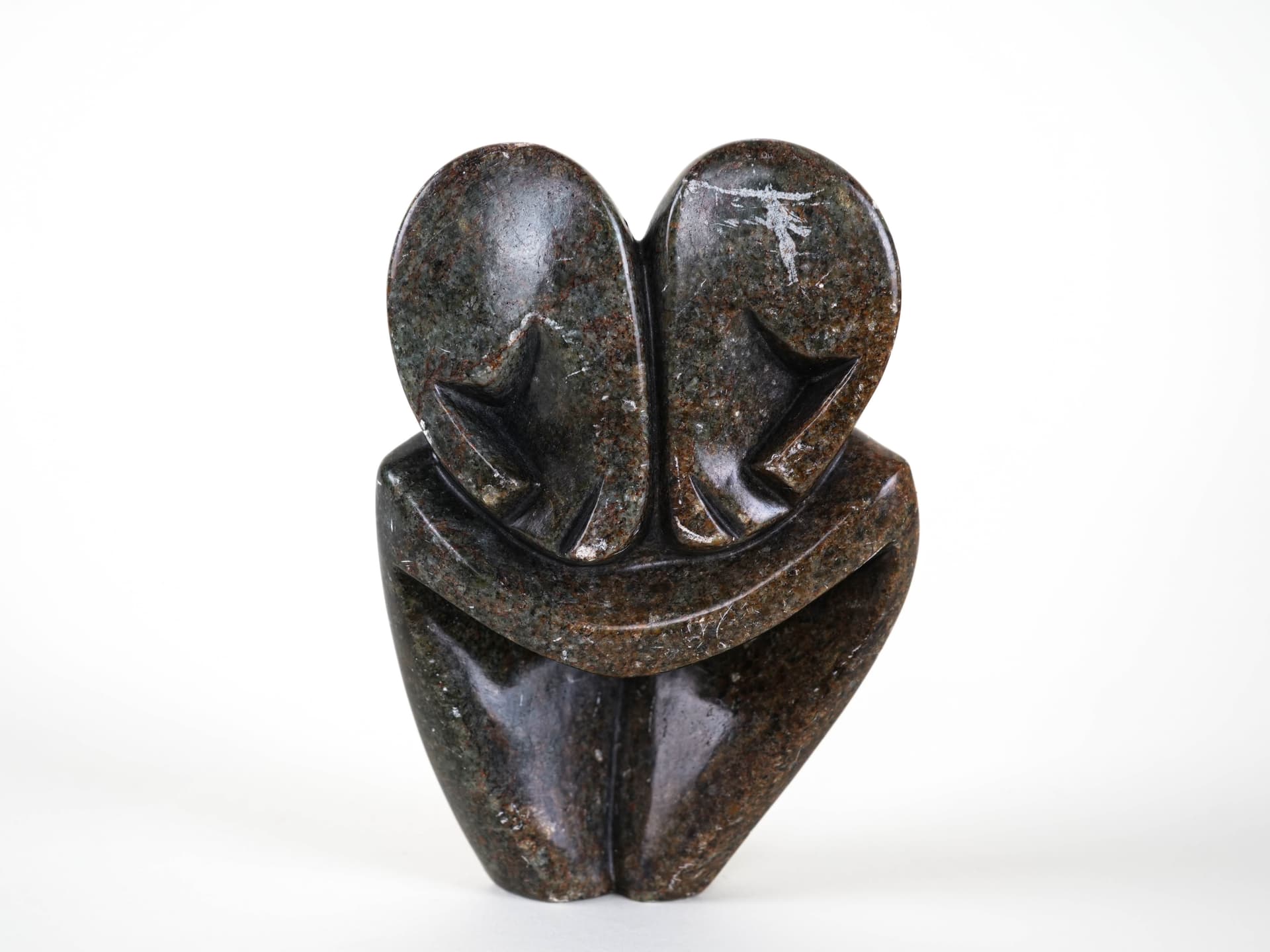 Abstract sculpture, multicolor stone, Denmark, 1980s. - 313958