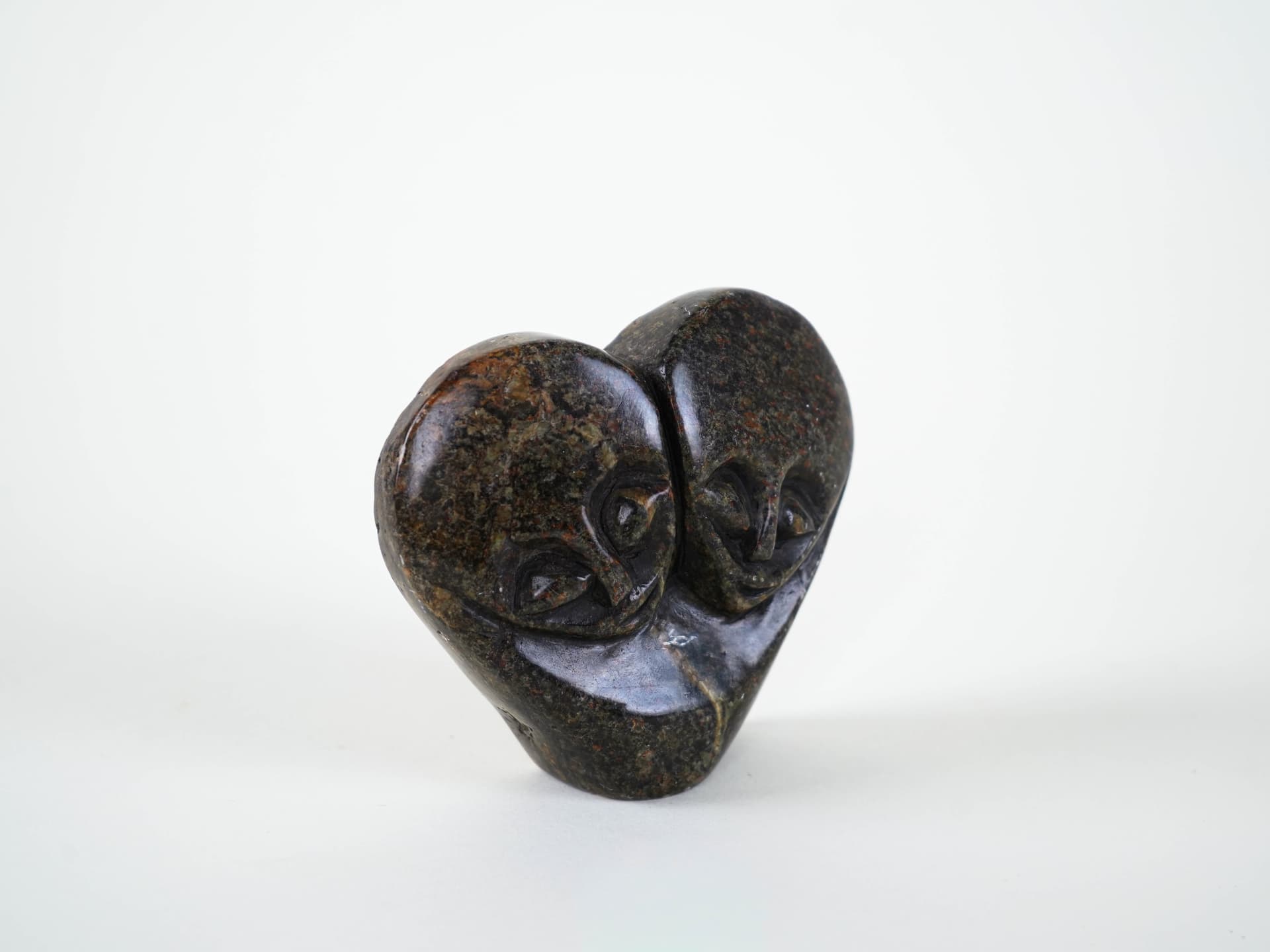 Abstract sculpture, green stone, Denmark, 1980s. - 313975