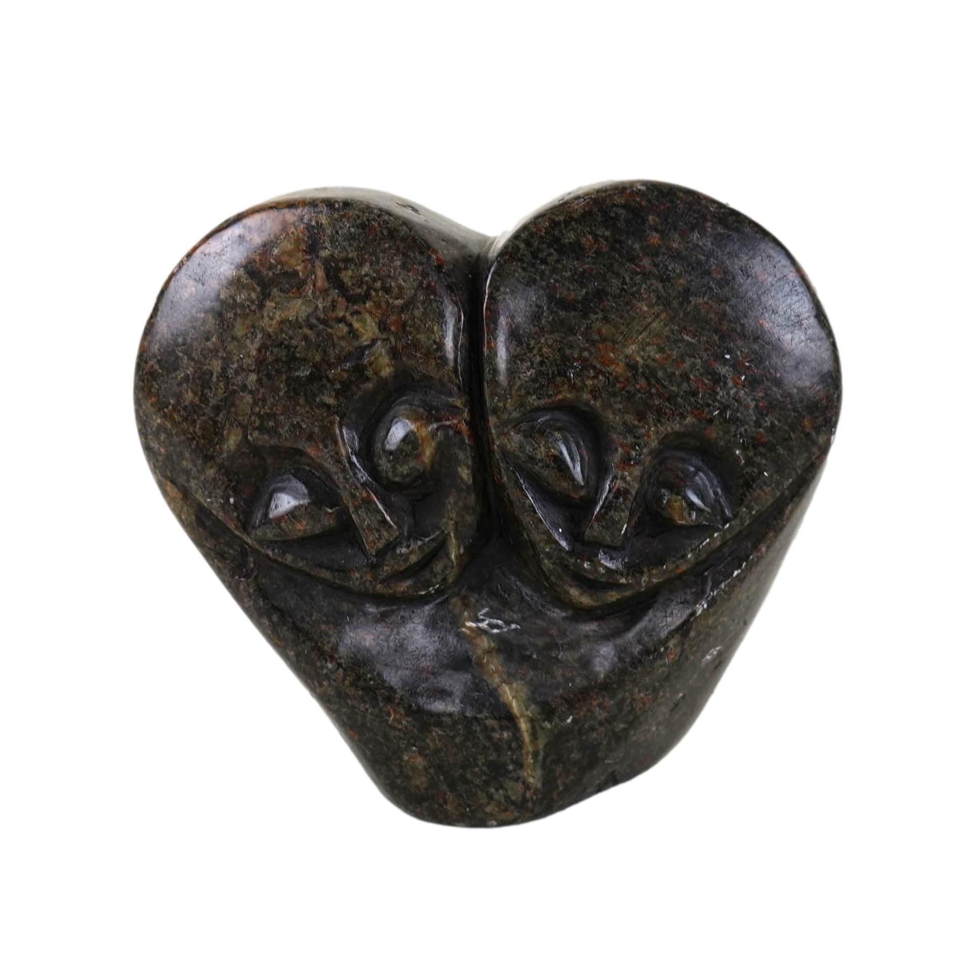 Abstract sculpture, green stone, Denmark, 1980s.