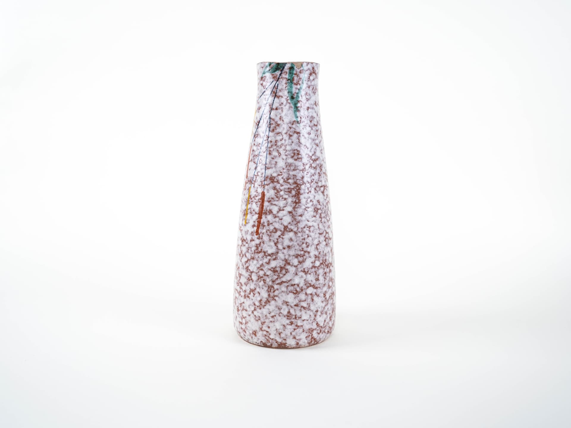 Vase, matte white brown ceramic, Denmark, 1960s. - 314008