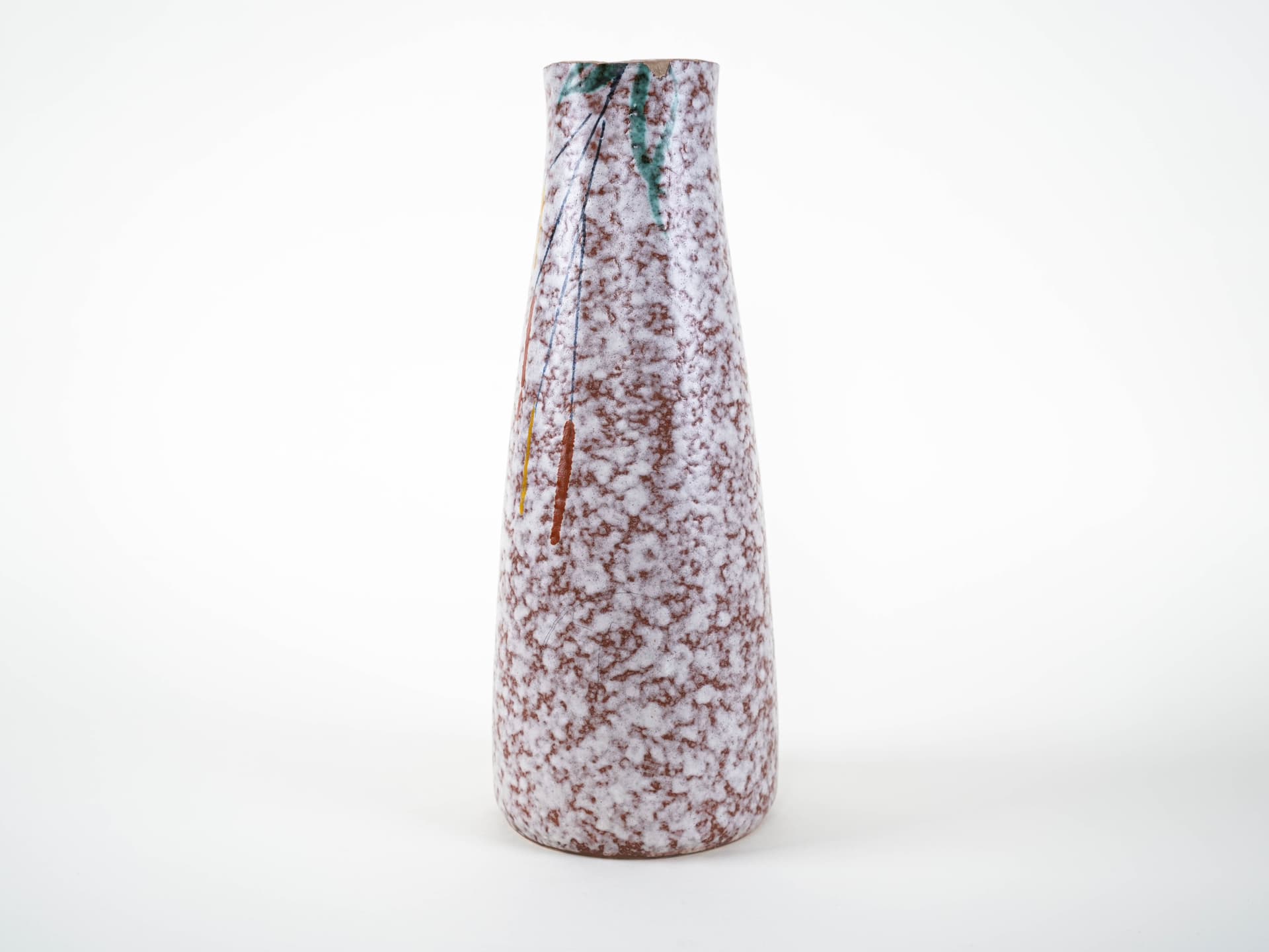Vase, matte white brown ceramic, Denmark, 1960s. - 314009