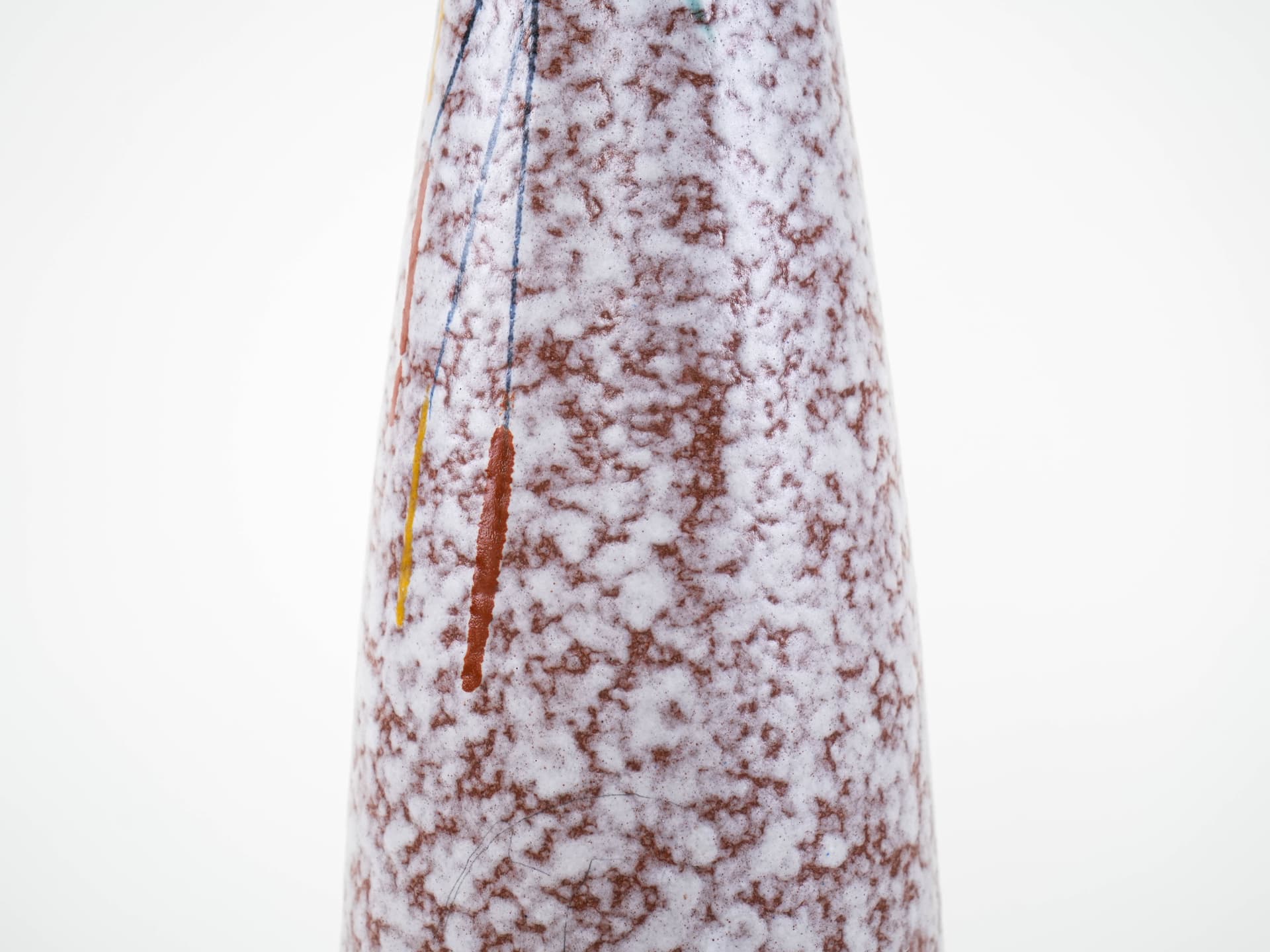 Vase, matte white brown ceramic, Denmark, 1960s. - 314014