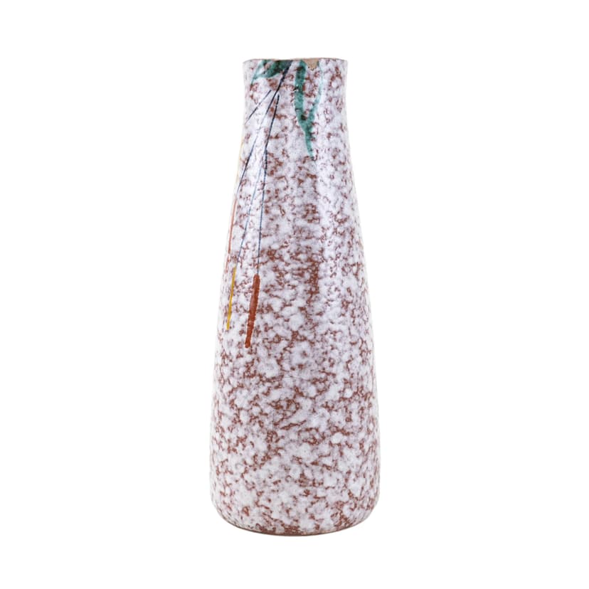 Vase, matte white brown ceramic, Denmark, 1960s.