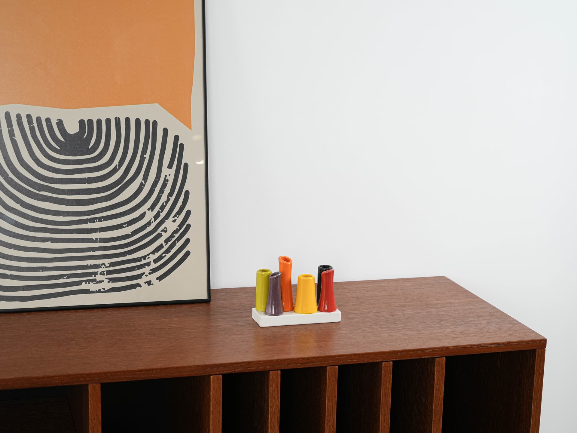 Set of soliflore vases, multicolour ceramic, Denmark, 1970s. - 314040