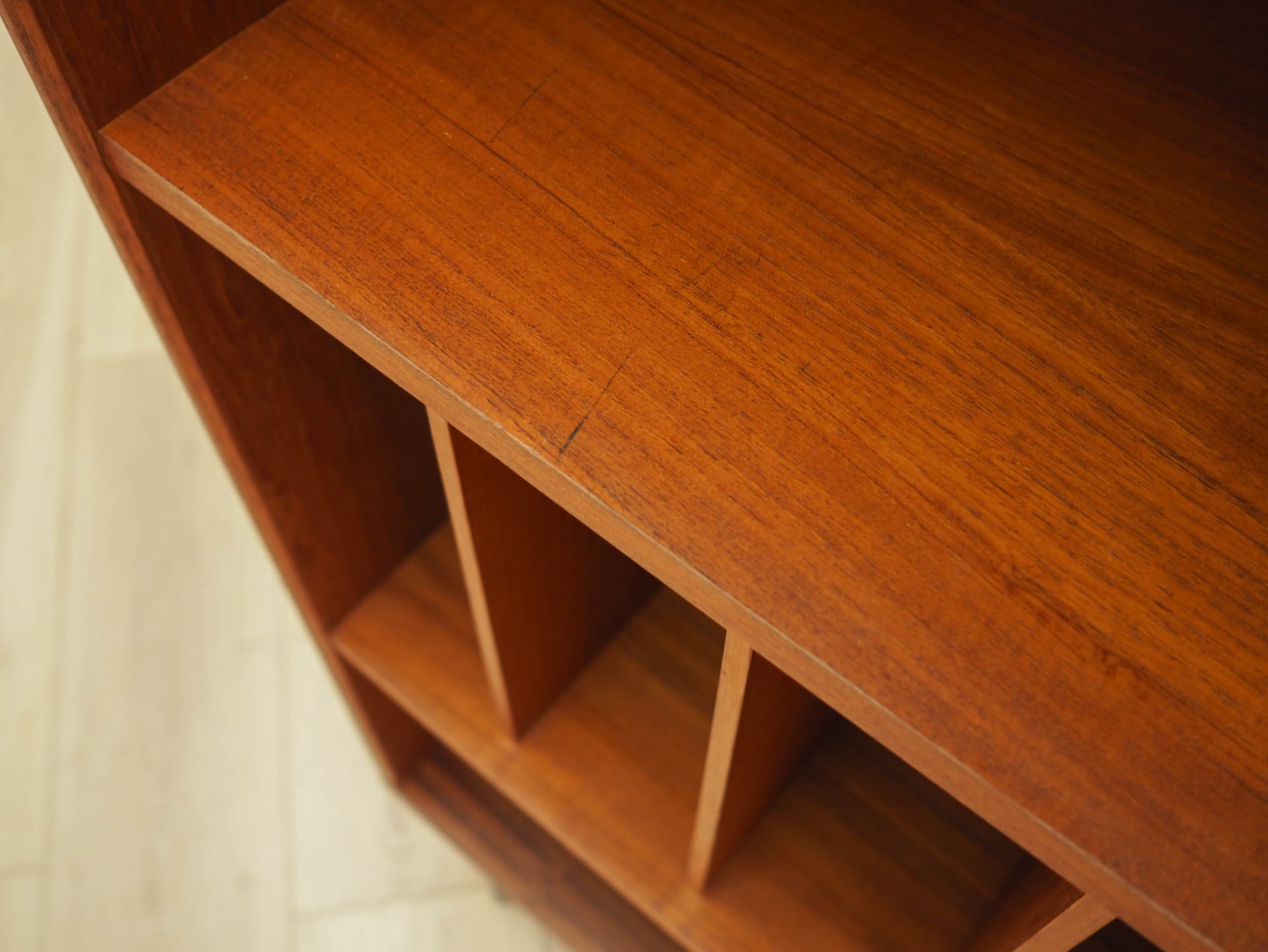 Bookcase, brown teak, black wood, Denmark, 1970s. - 314113