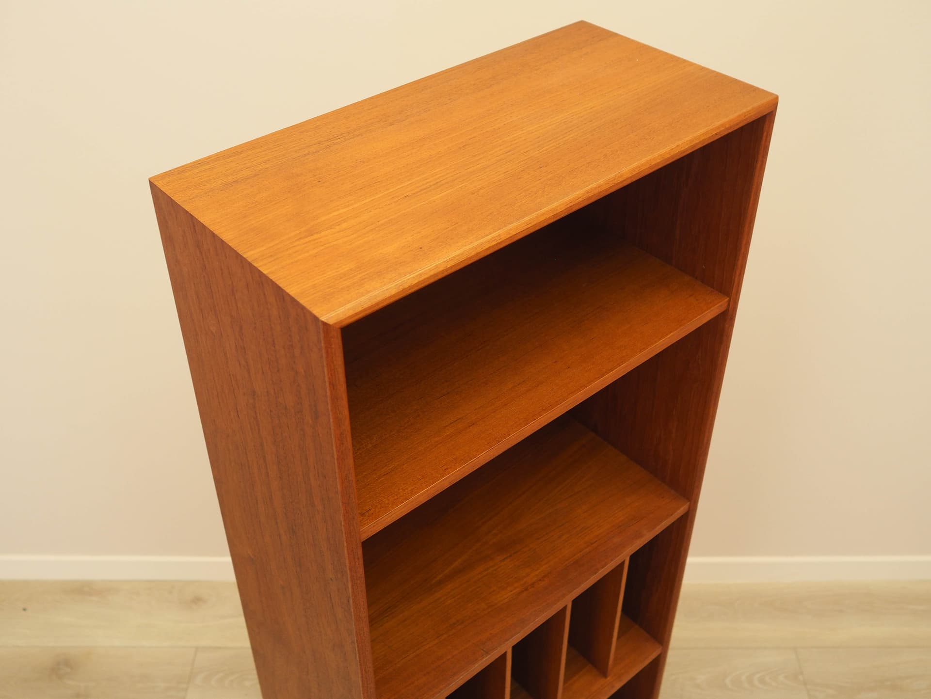 Bookcase, brown teak, black wood, Denmark, 1970s. - 314107