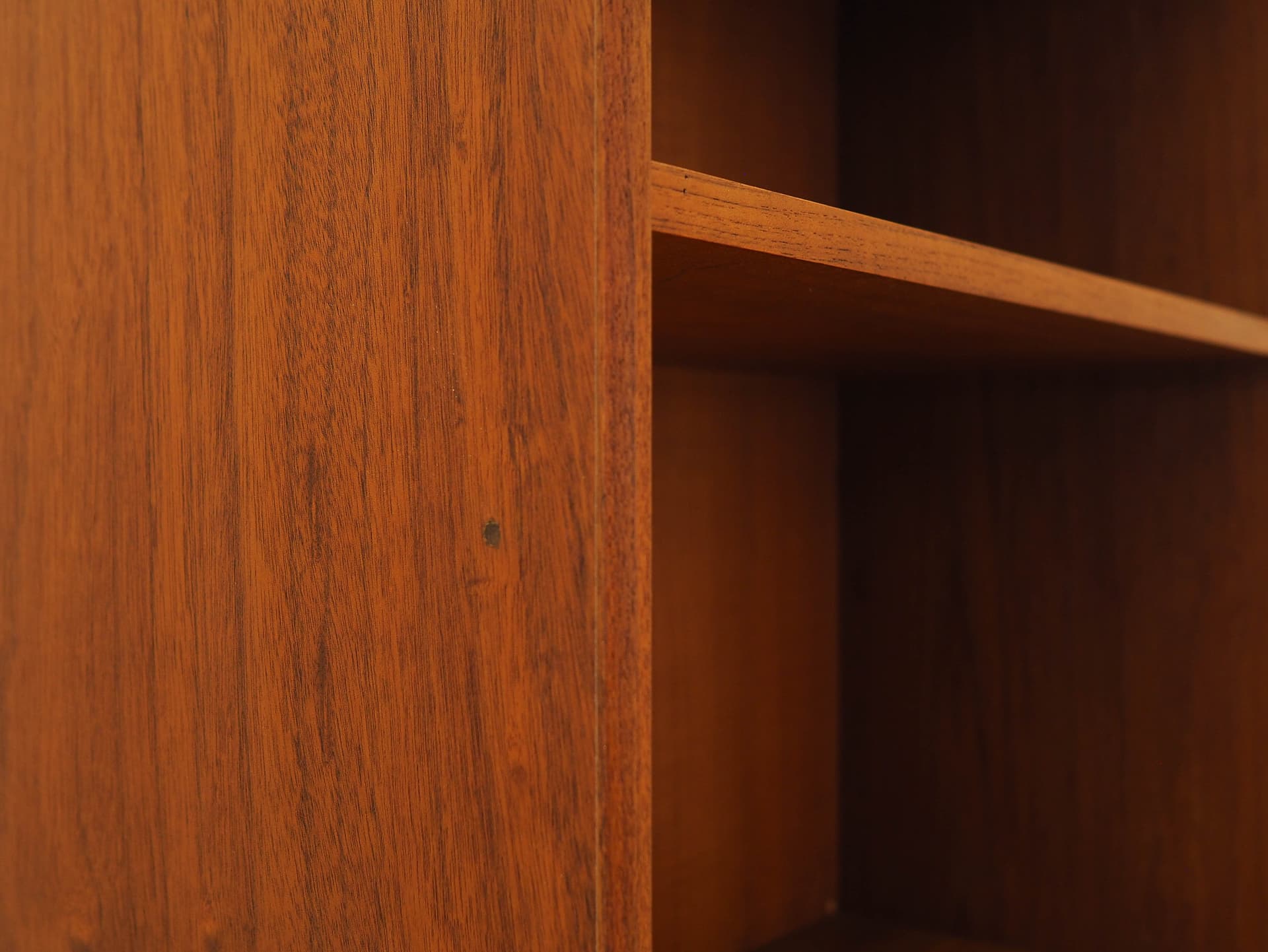 Bookcase, brown teak, black wood, Denmark, 1970s. - 314108