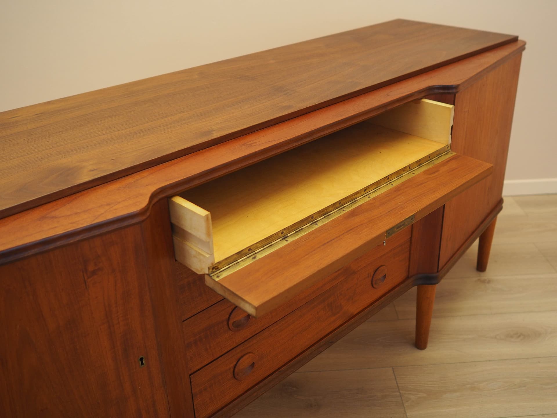 Sideboard, brown teak, Denmark, 1960s. - 314127