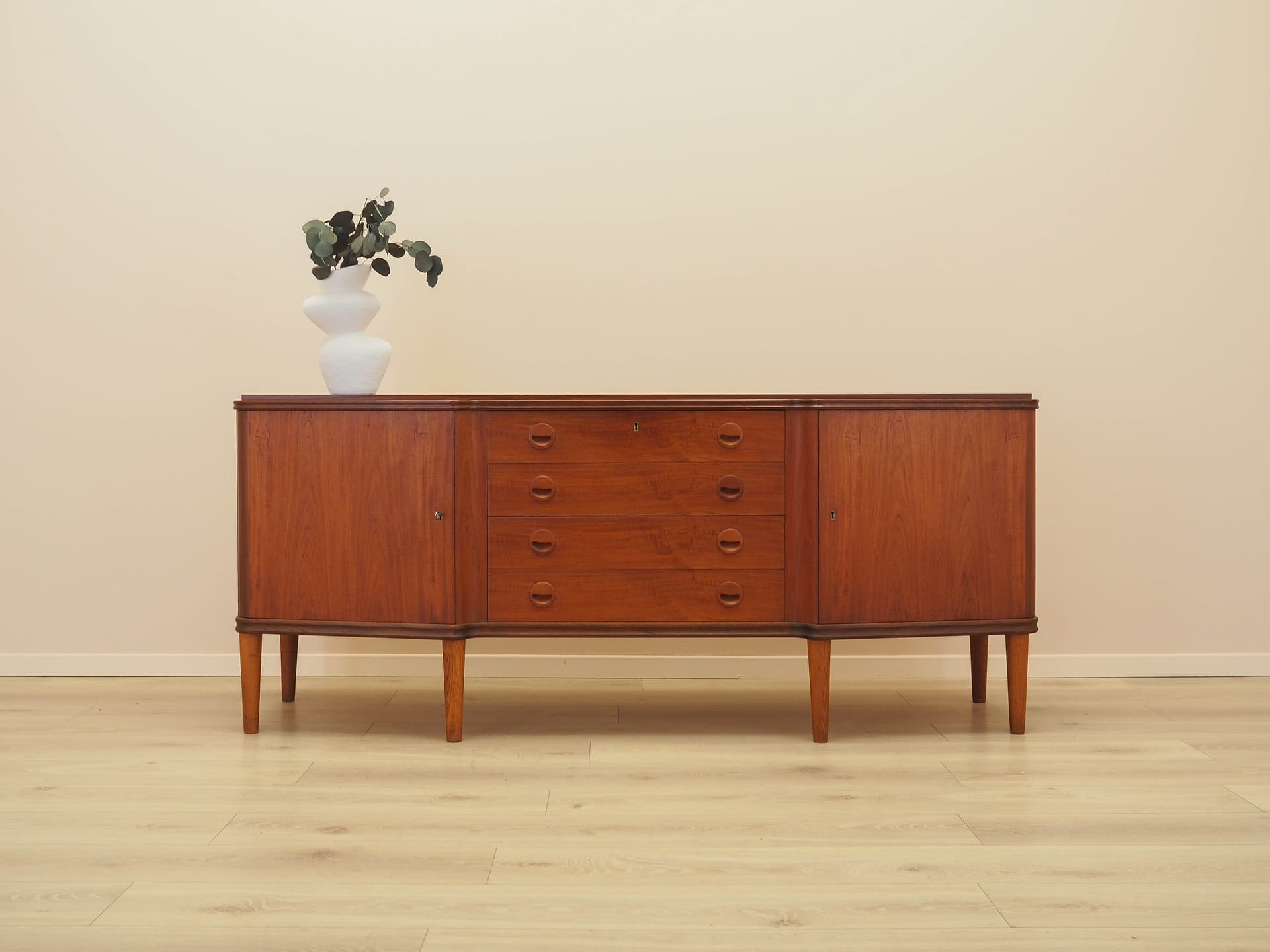 Sideboard, brown teak, Denmark, 1960s. - 314115