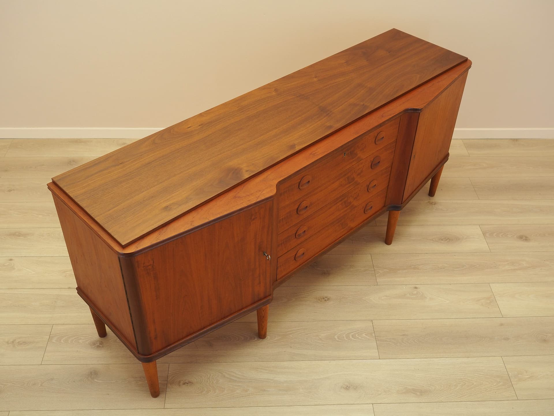Sideboard, brown teak, Denmark, 1960s. - 314119
