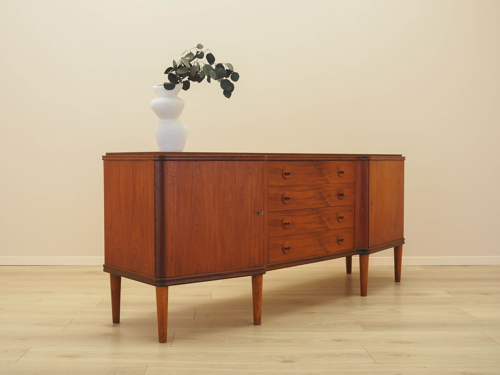 Sideboard, brown teak, Denmark, 1960s. - 314118