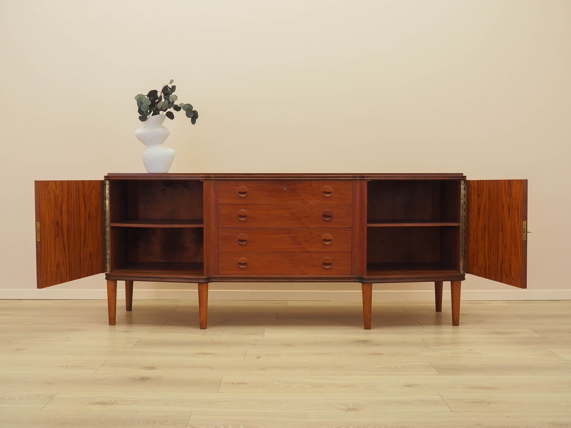 Sideboard, brown teak, Denmark, 1960s. - 314116