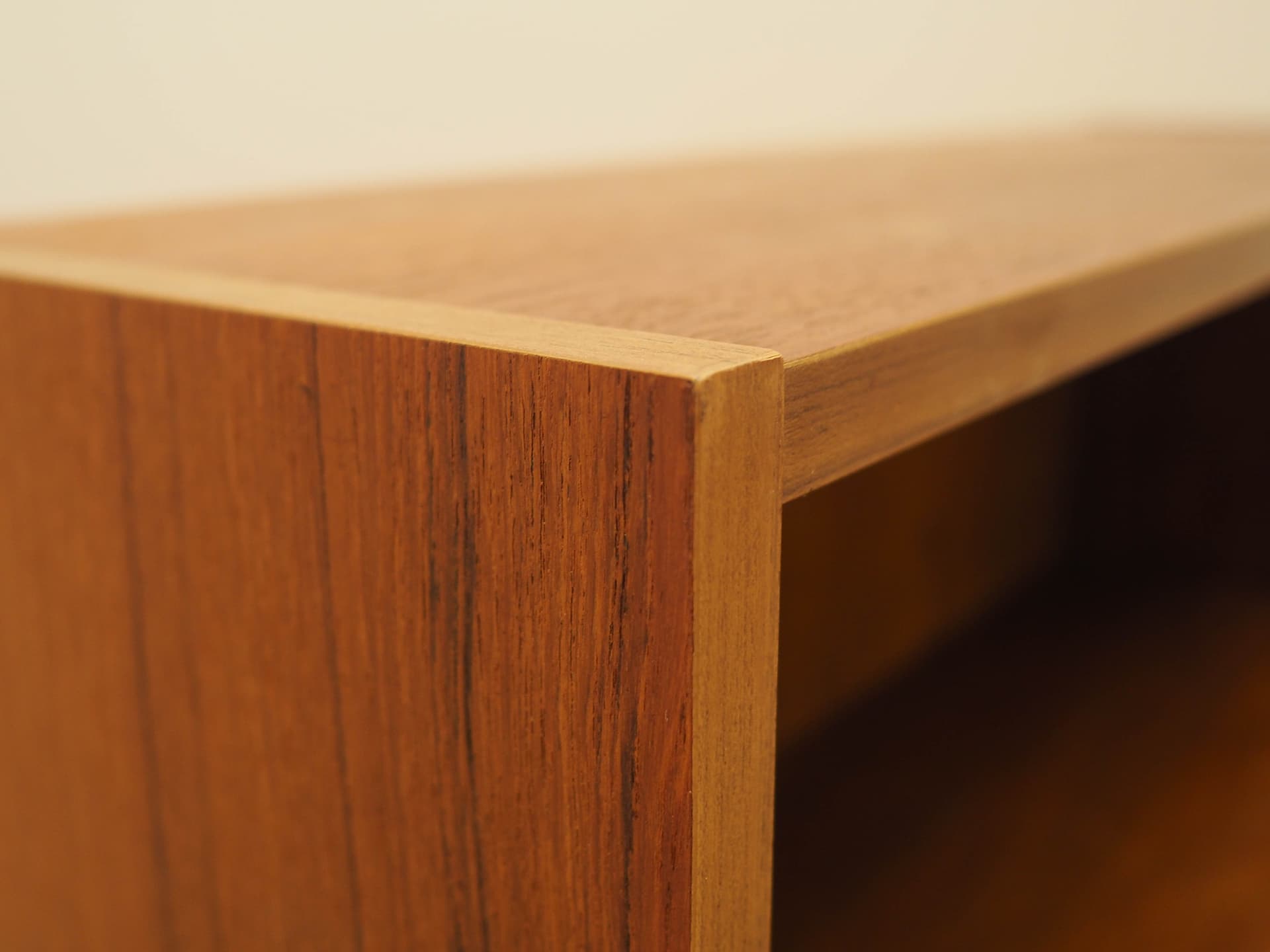 Bookcase, brown teak, black wood, Denmark, 1970s. - 314135