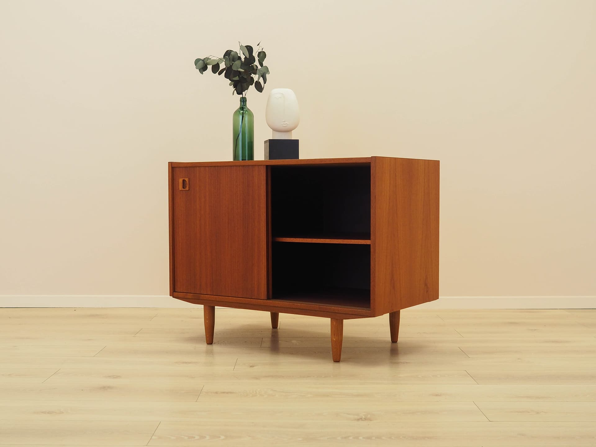 Cabinet, brown teak, Denmark, 1970s. - 314144
