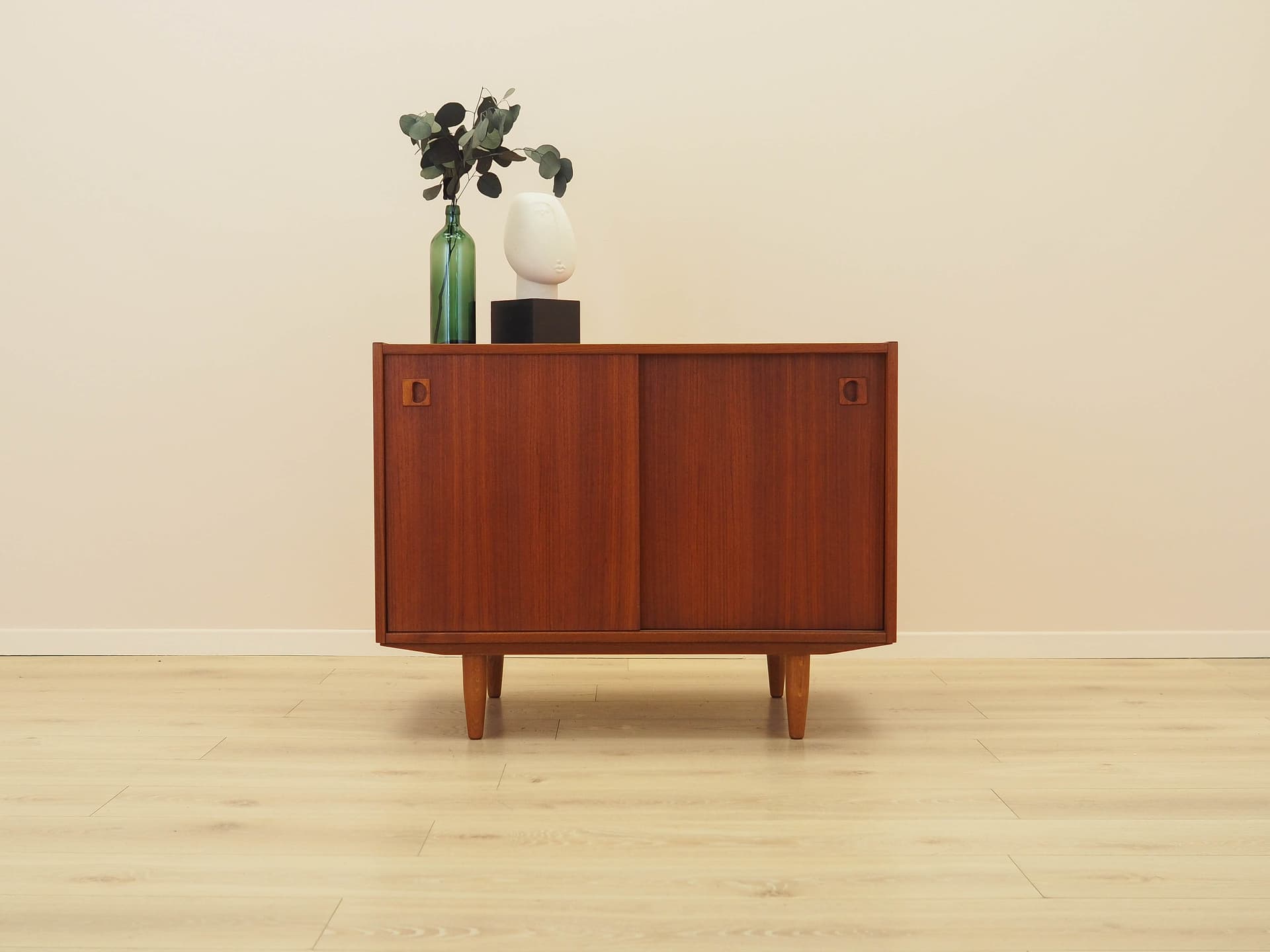 Cabinet, brown teak, Denmark, 1970s. - 314141