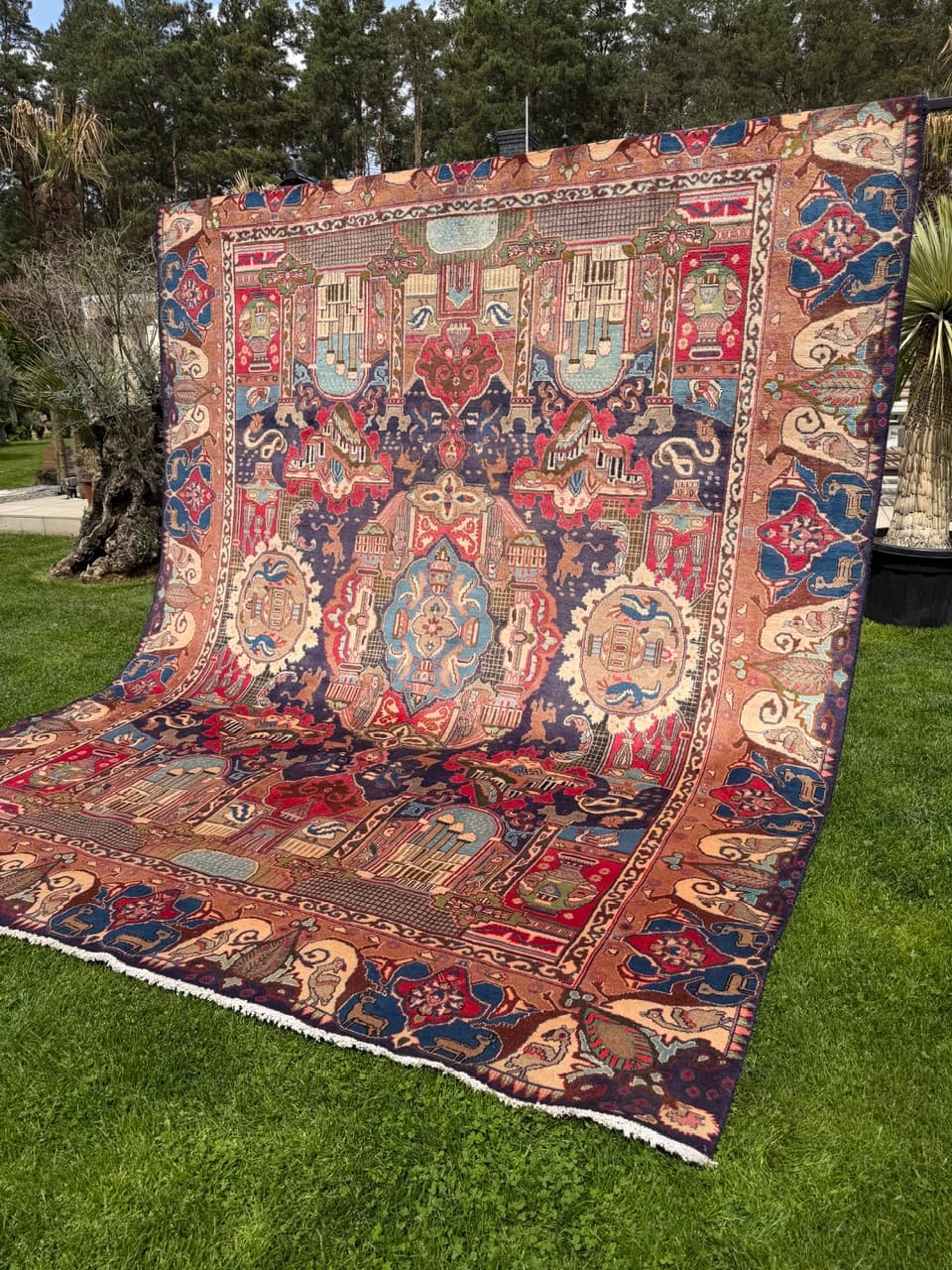 Rug Kashmar Figural 390x300 cm, multicolor, Kashmiri wool, Iran - 314220