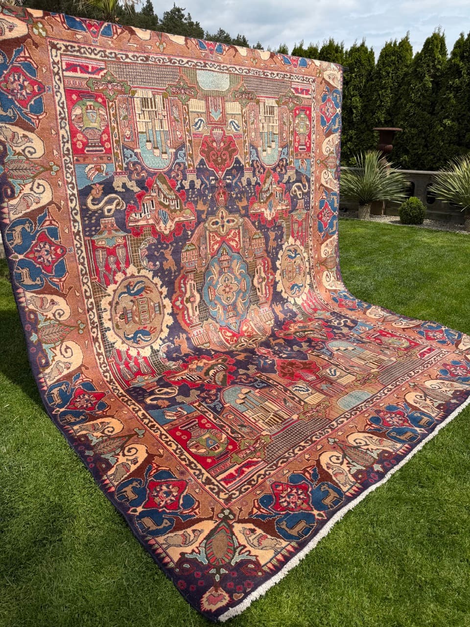 Rug Kashmar Figural 390x300 cm, multicolor, Kashmiri wool, Iran - 314222