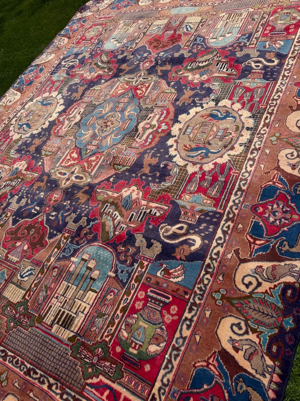 Rug Kashmar Figural 390x300 cm, multicolor, Kashmiri wool, Iran - 314231