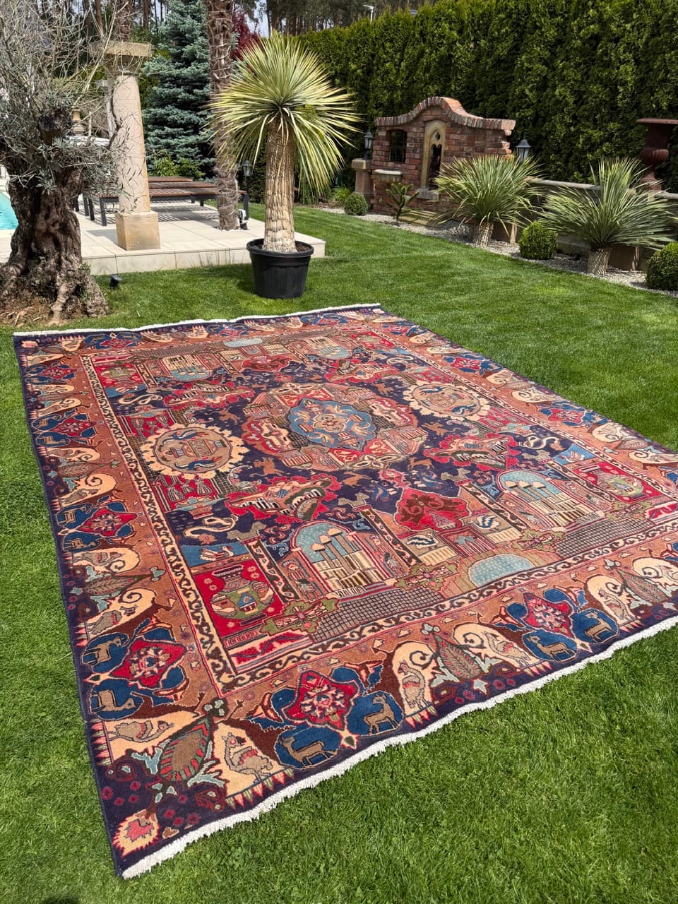 Rug Kashmar Figural 390x300 cm, multicolor, Kashmiri wool, Iran - 314229