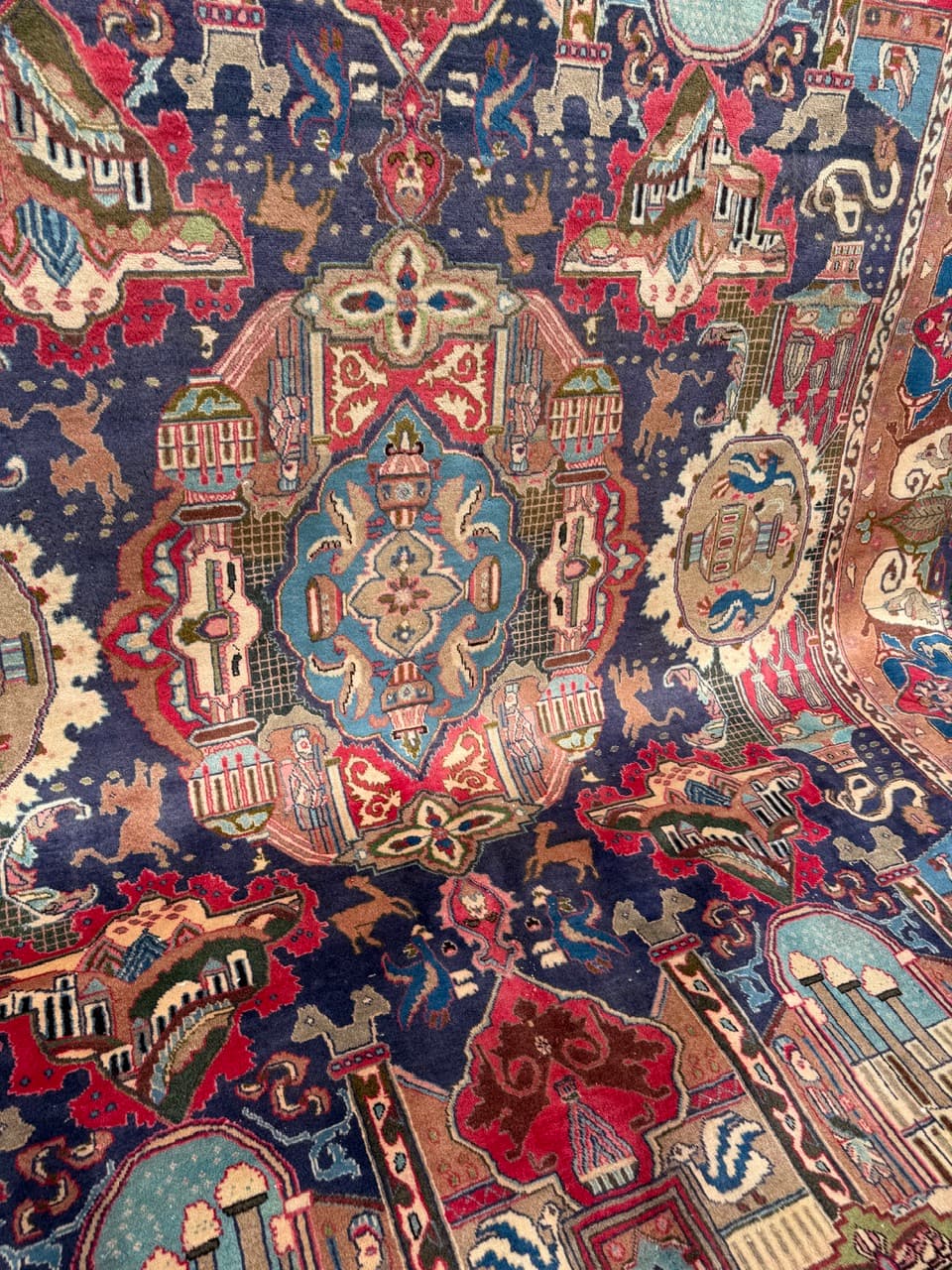 Rug Kashmar Figural 390x300 cm, multicolor, Kashmiri wool, Iran - 314224