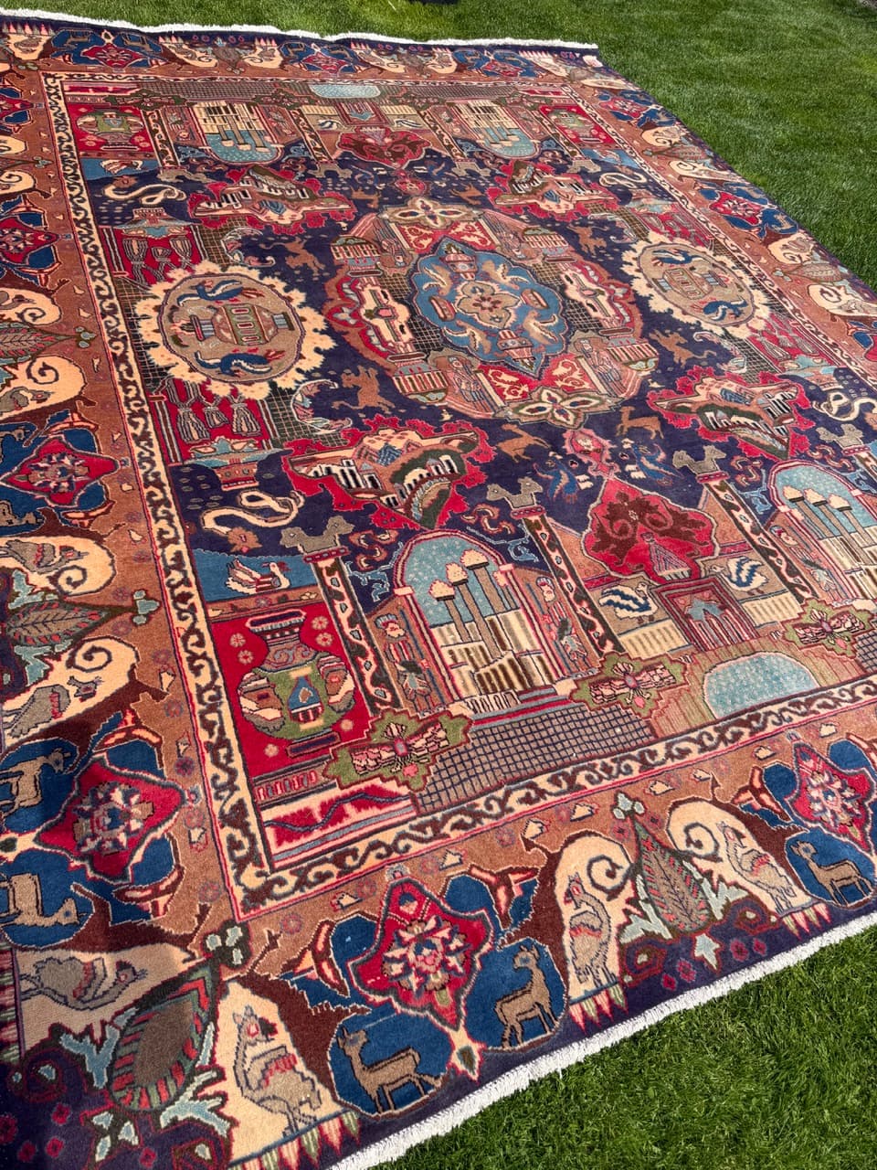 Rug Kashmar Figural 390x300 cm, multicolor, Kashmiri wool, Iran - 314230