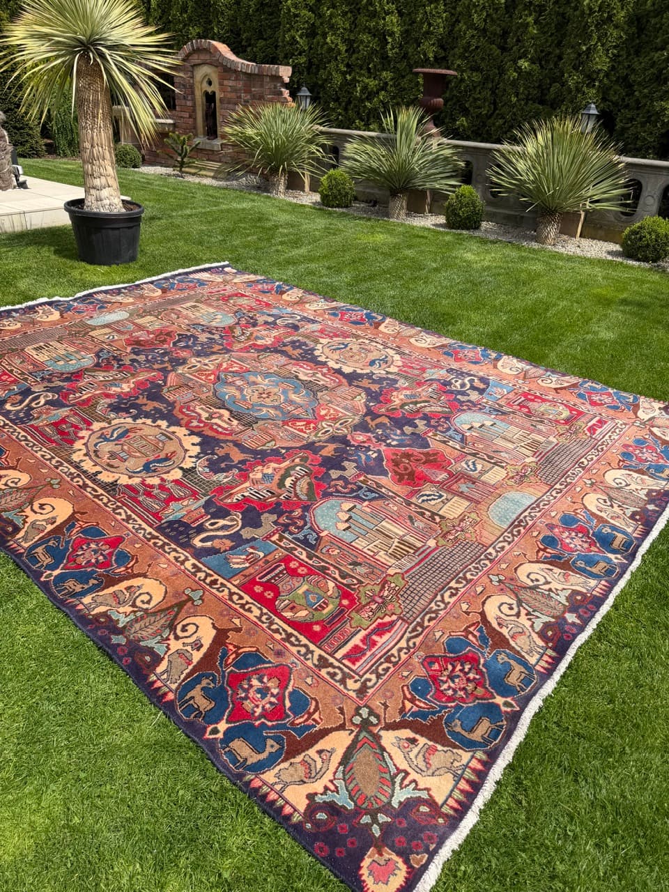 Rug Kashmar Figural 390x300 cm, multicolor, Kashmiri wool, Iran - 314234