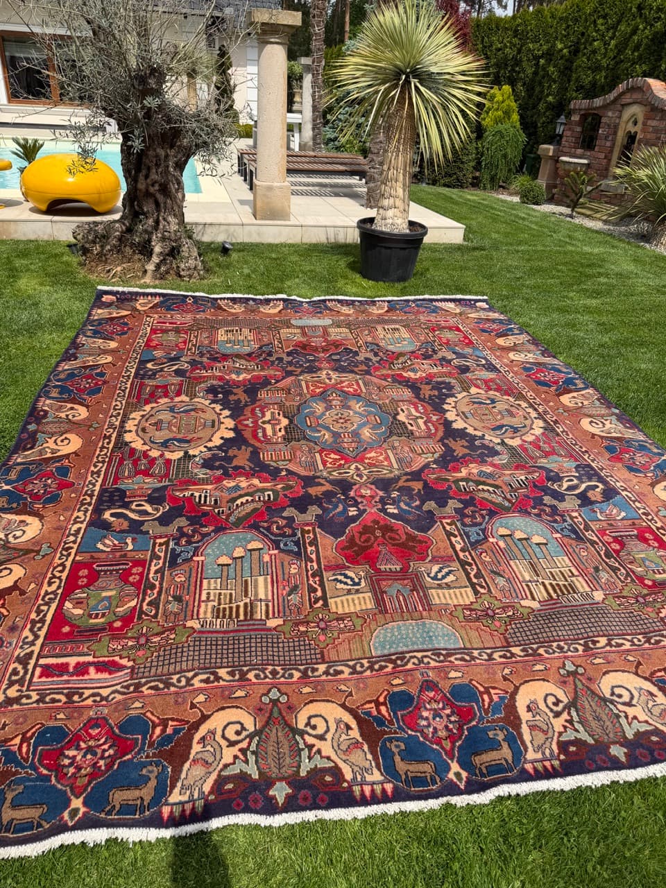 Rug Kashmar Figural 390x300 cm, multicolor, Kashmiri wool, Iran - 314233